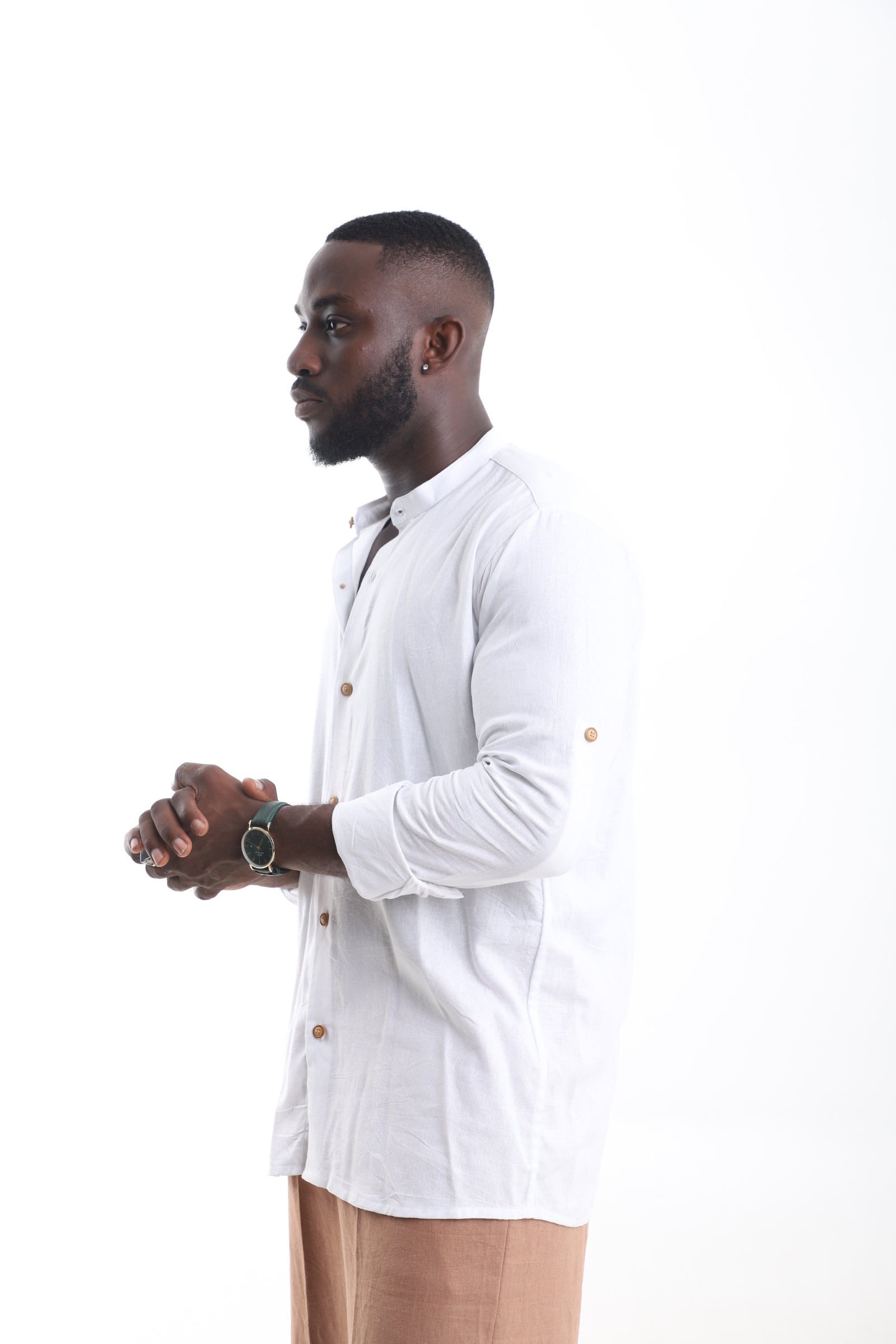 White Linen Shirt for Men