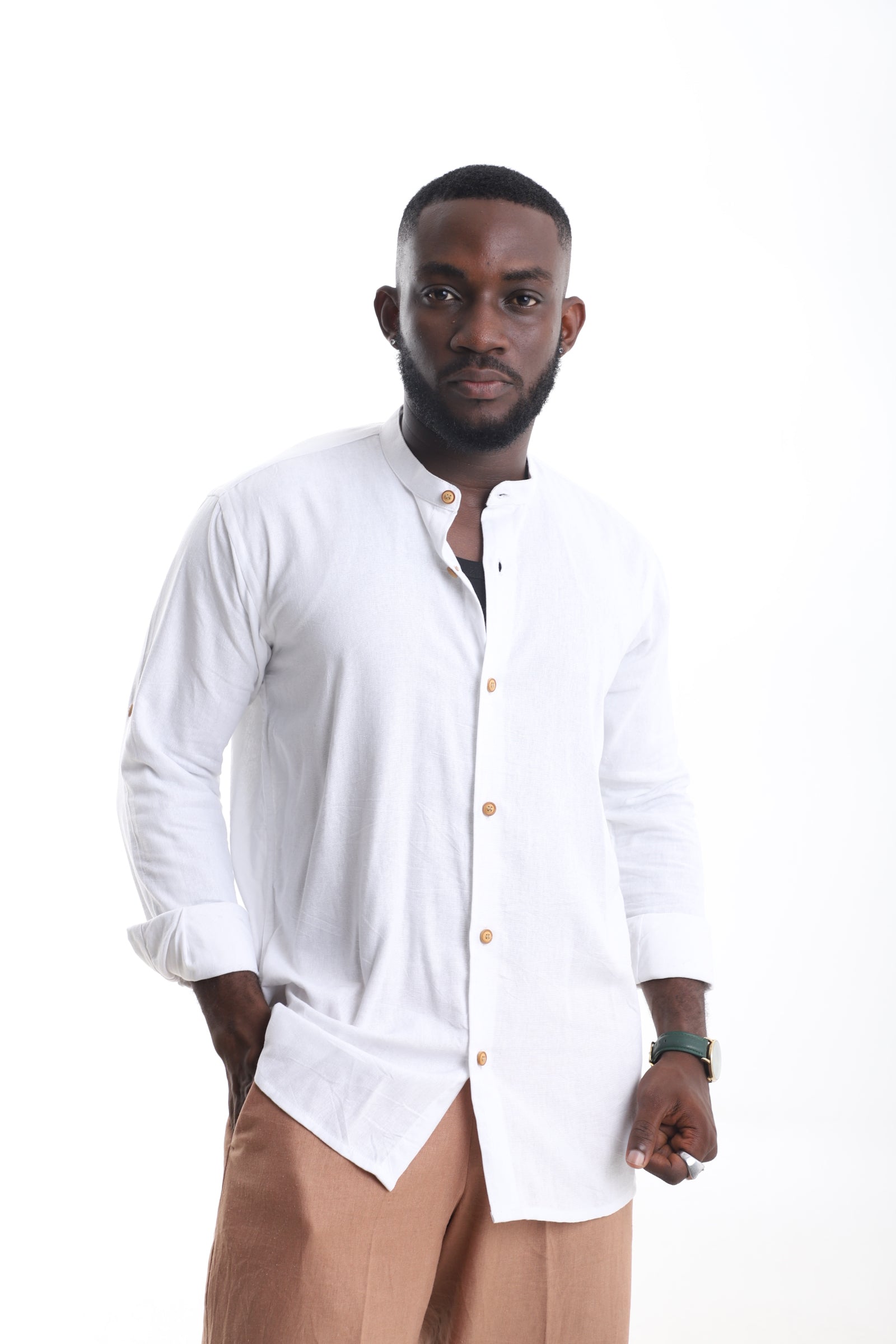White Linen Shirt for Men