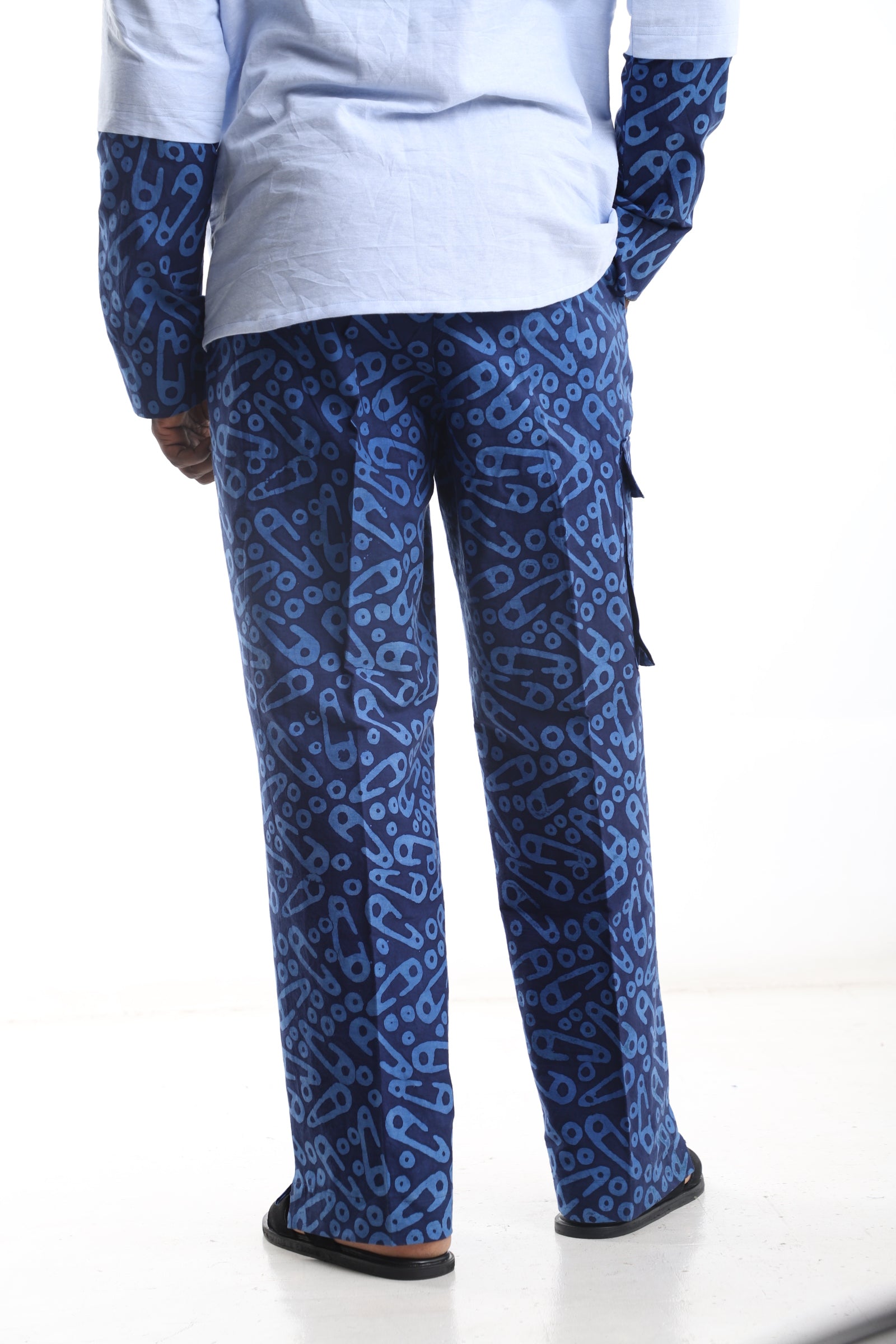 Indigo Script Adire Trousers