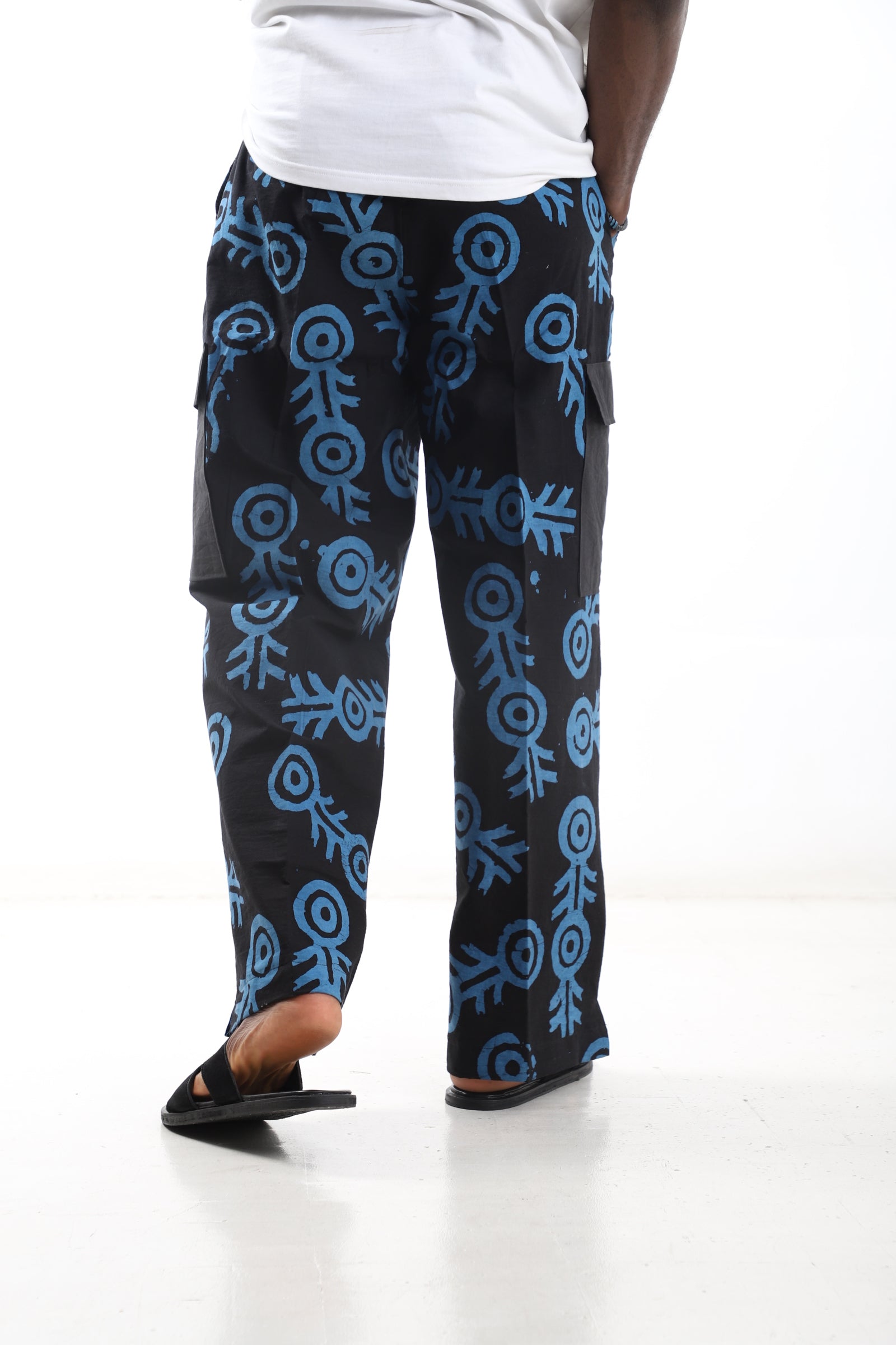 Adire Cargo Pants – Hand-Dyed Nigerian Indigo