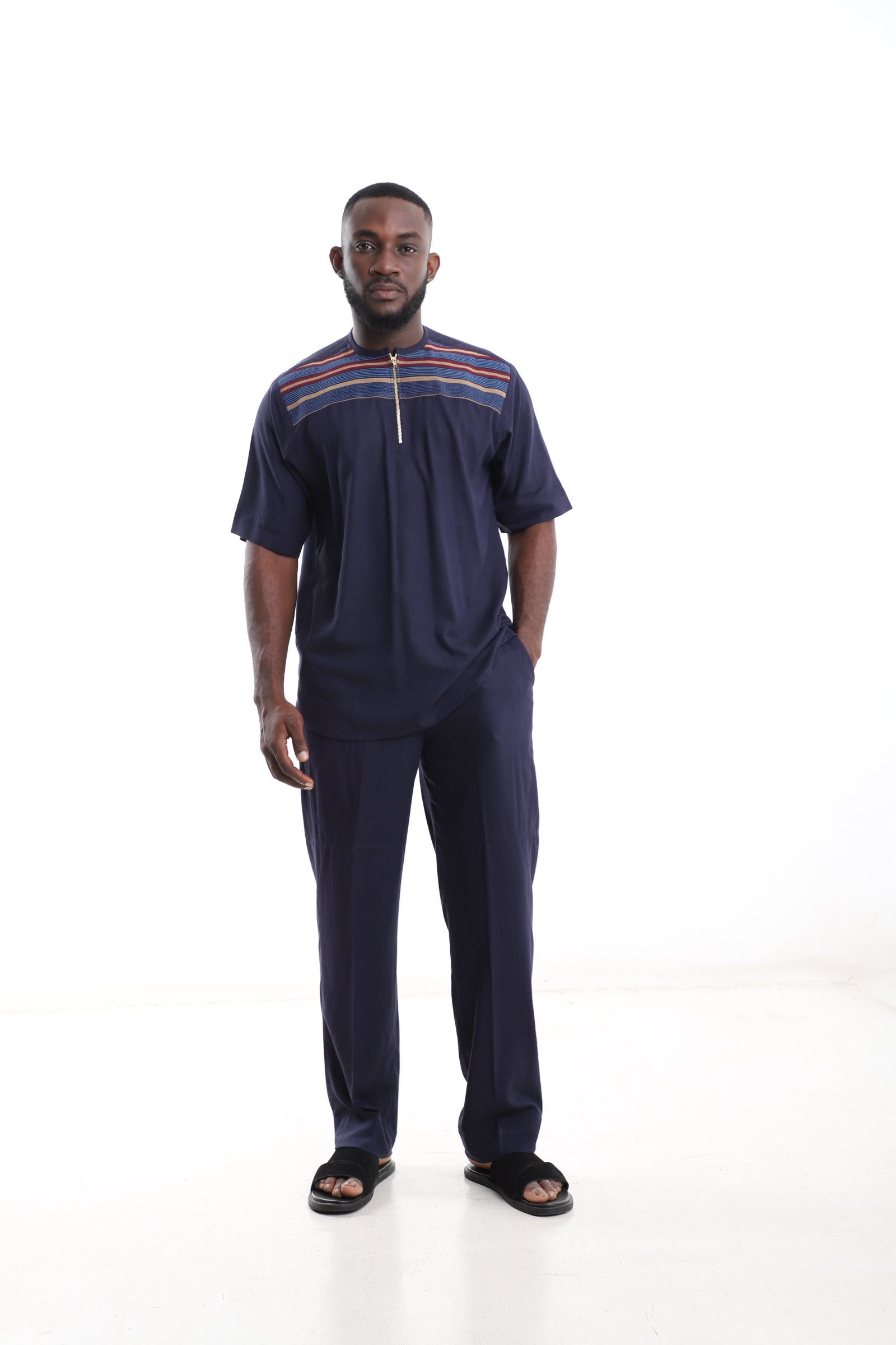 Apex Navy Linen Set