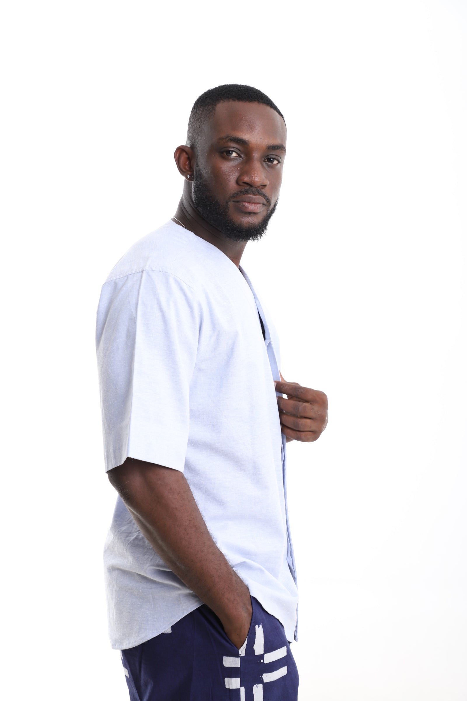 Zenith Linen V-Neck Shirt.