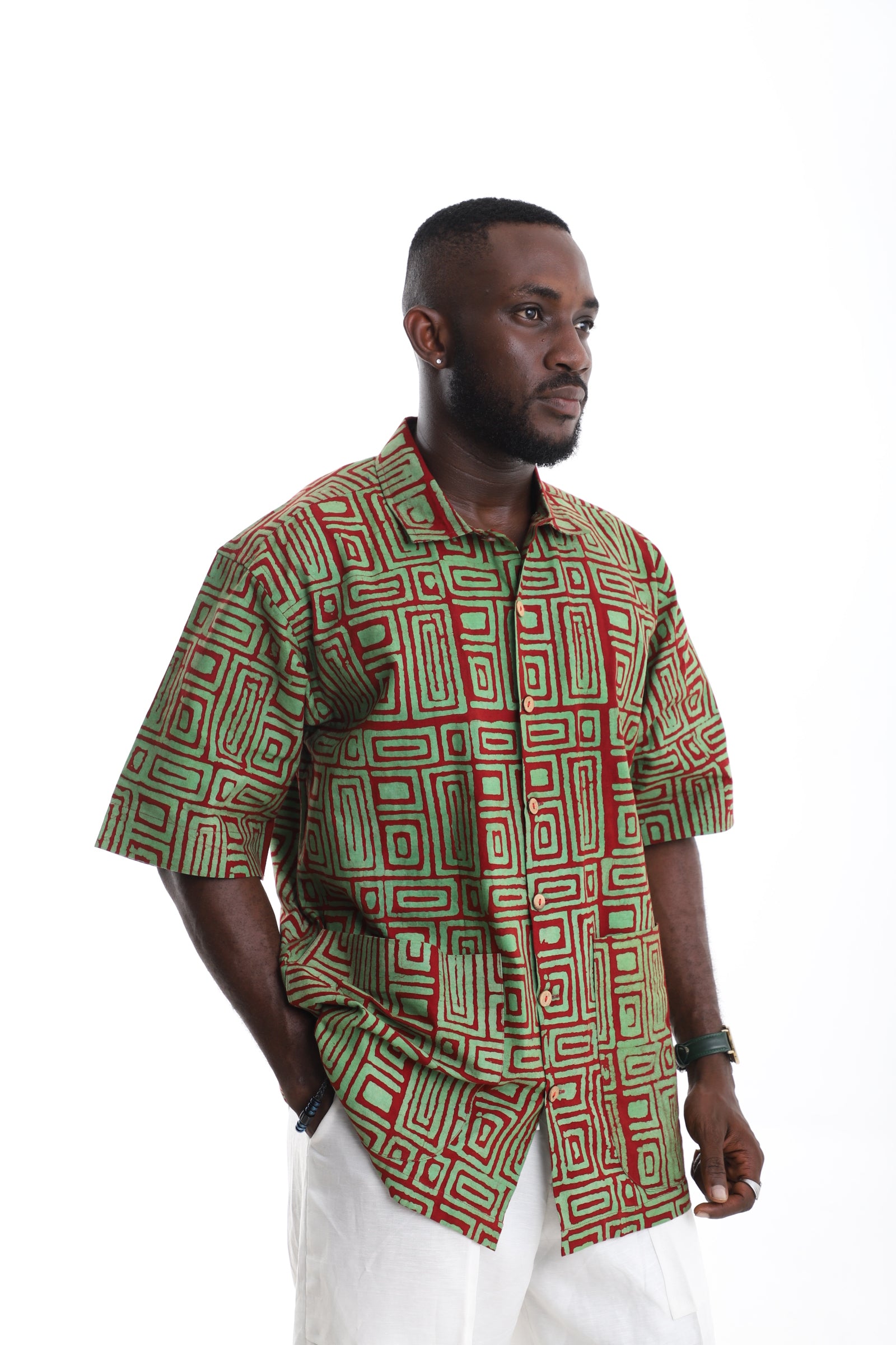 Geometric Heritage Adire Shirt