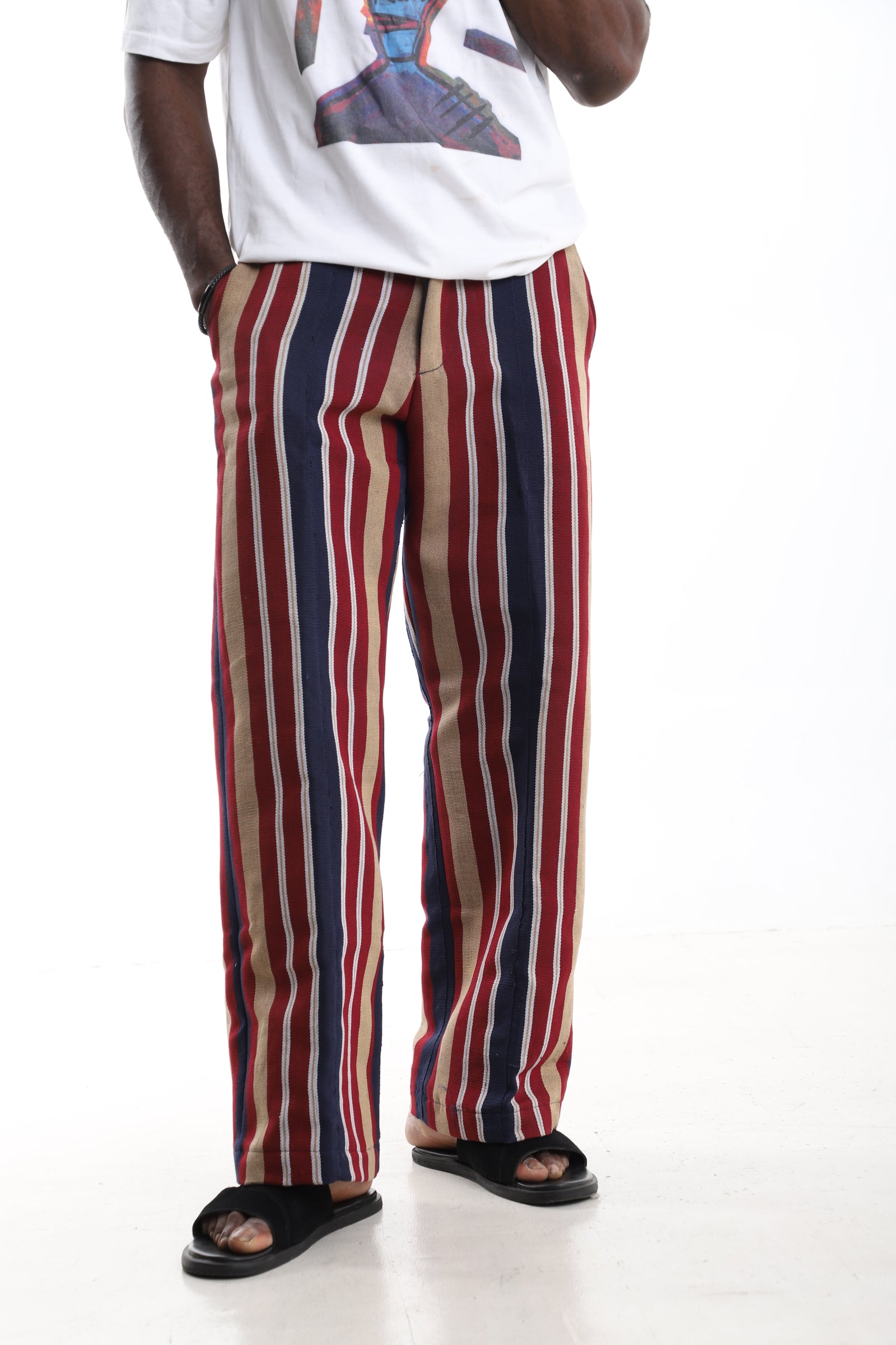 The Regal Stripe | Hand-Loomed Aso-Oke Trousers