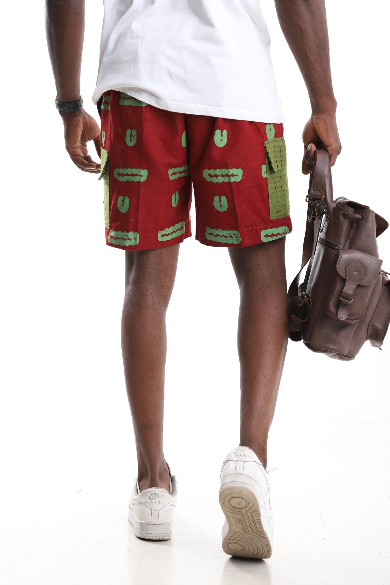 Hand-Dyed Adire Tailored Shorts