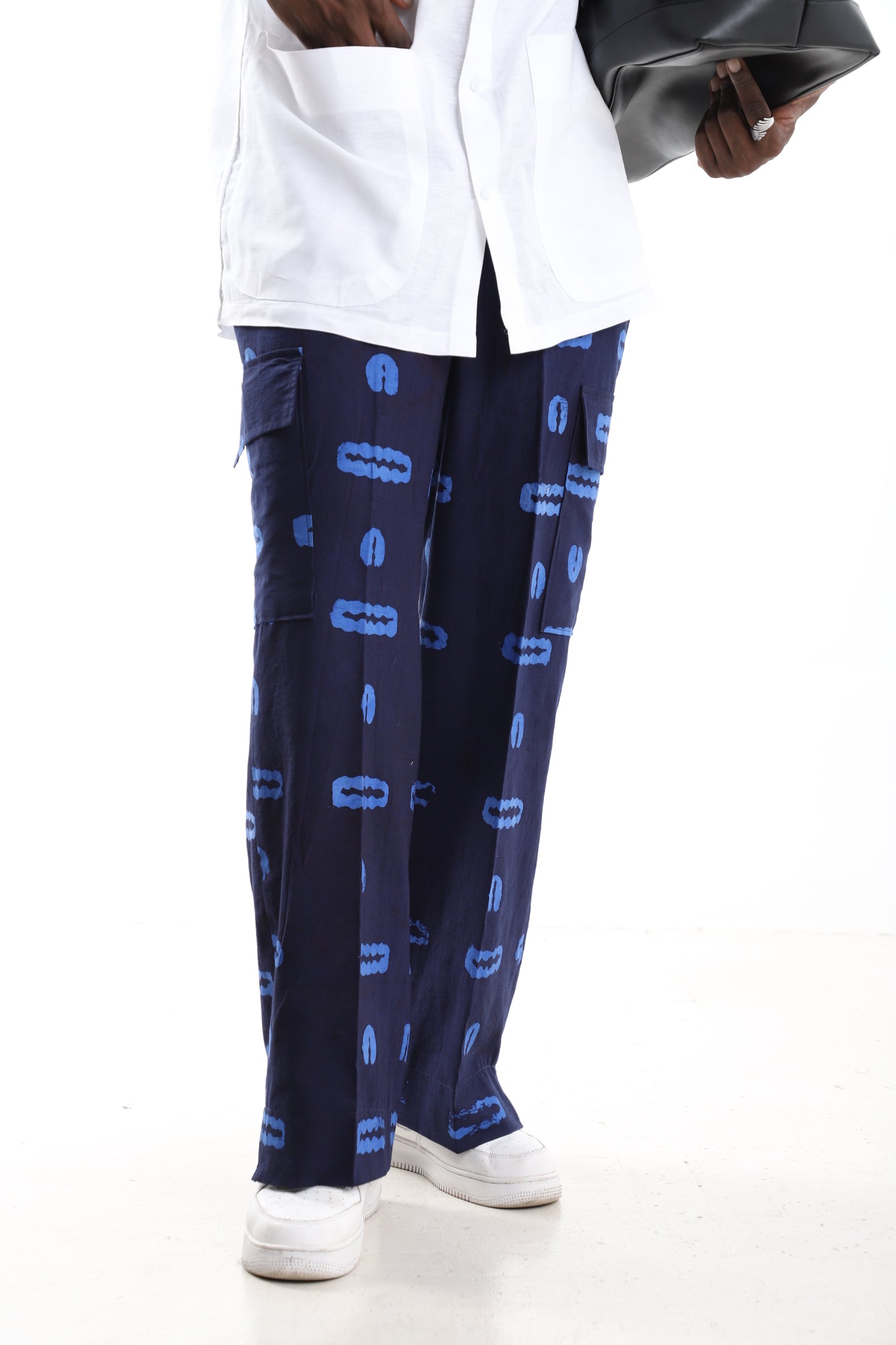 The Indigo Utility | Hand-Dyed Adire Cargo Trousers