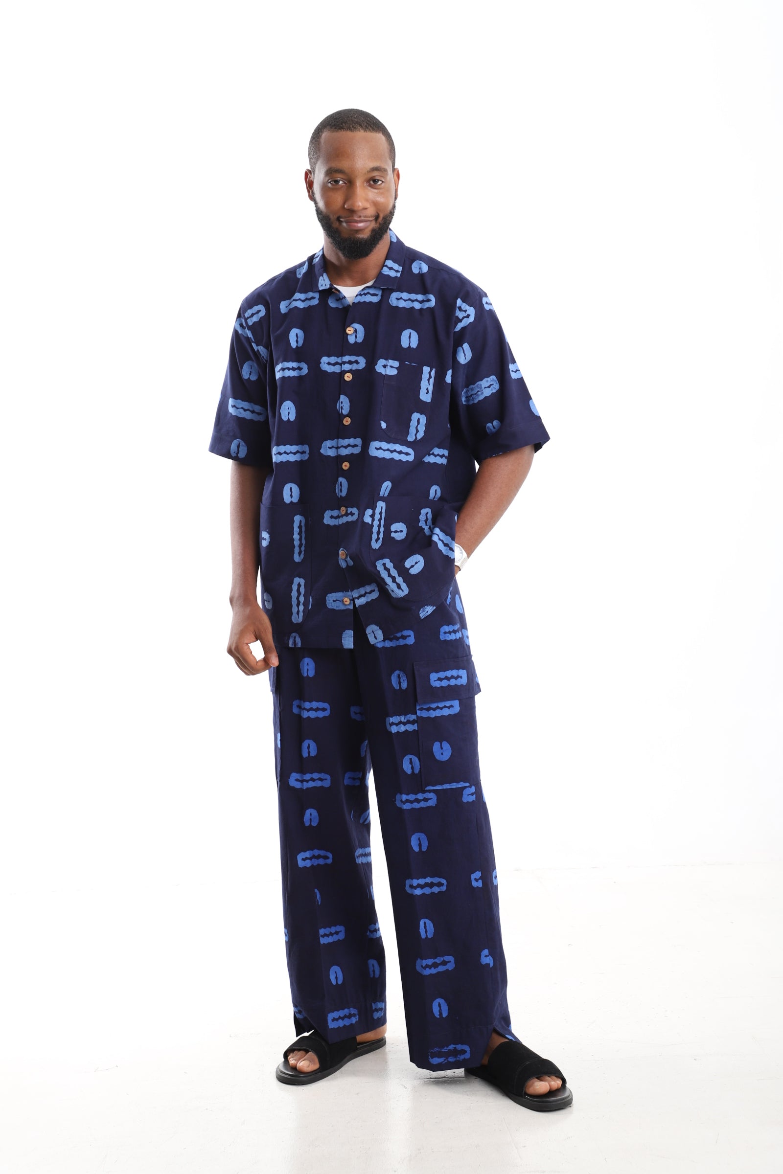 The Indigo Torsion Set | Hand-Dyed Adire Utility Ensemble