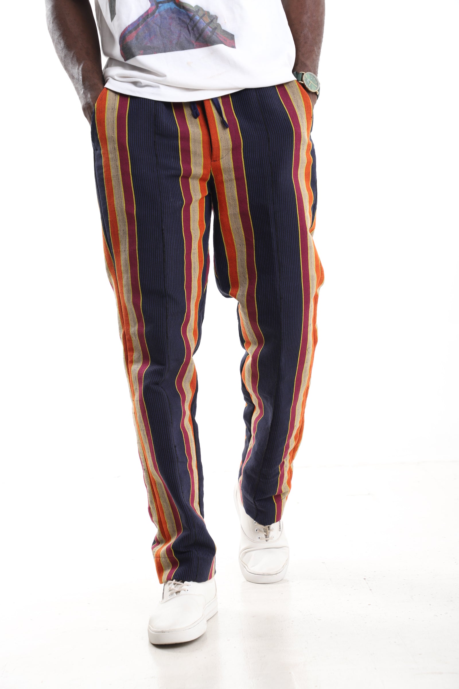 Multicolored Aso-Oke Tapered Trousers
