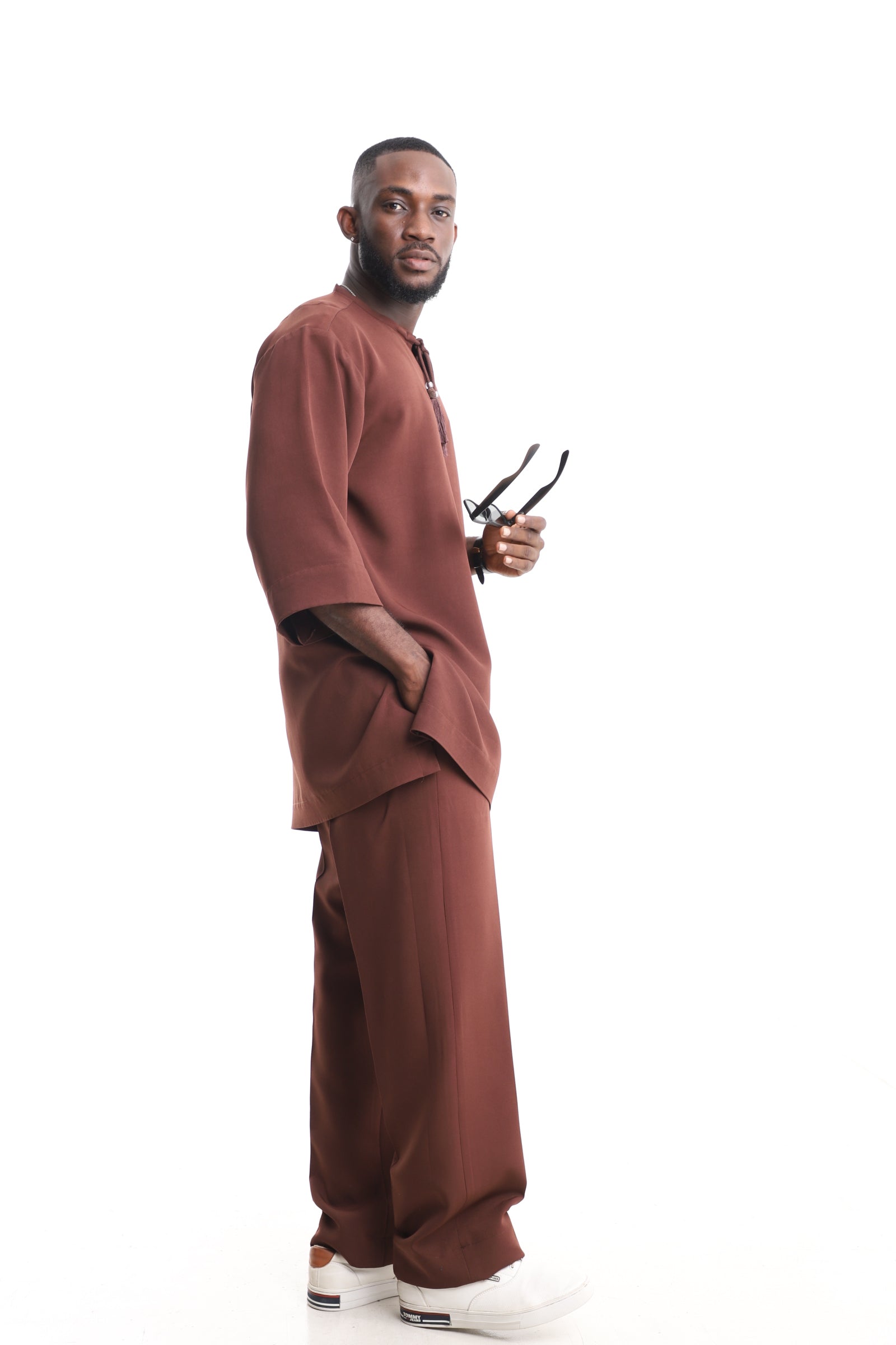 Men’s Luxury Contemporary Tassel Set – Earthy Brown