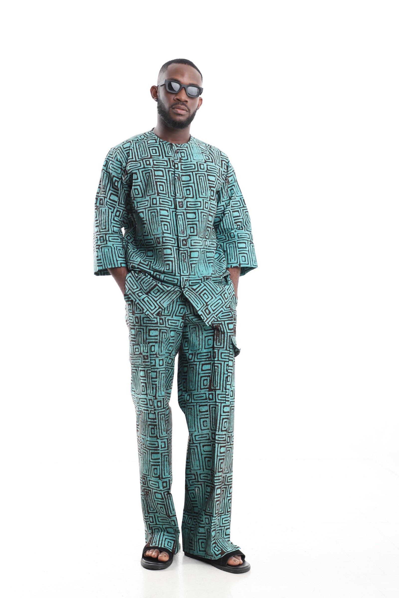 African Men’s Adire Co-ord Set