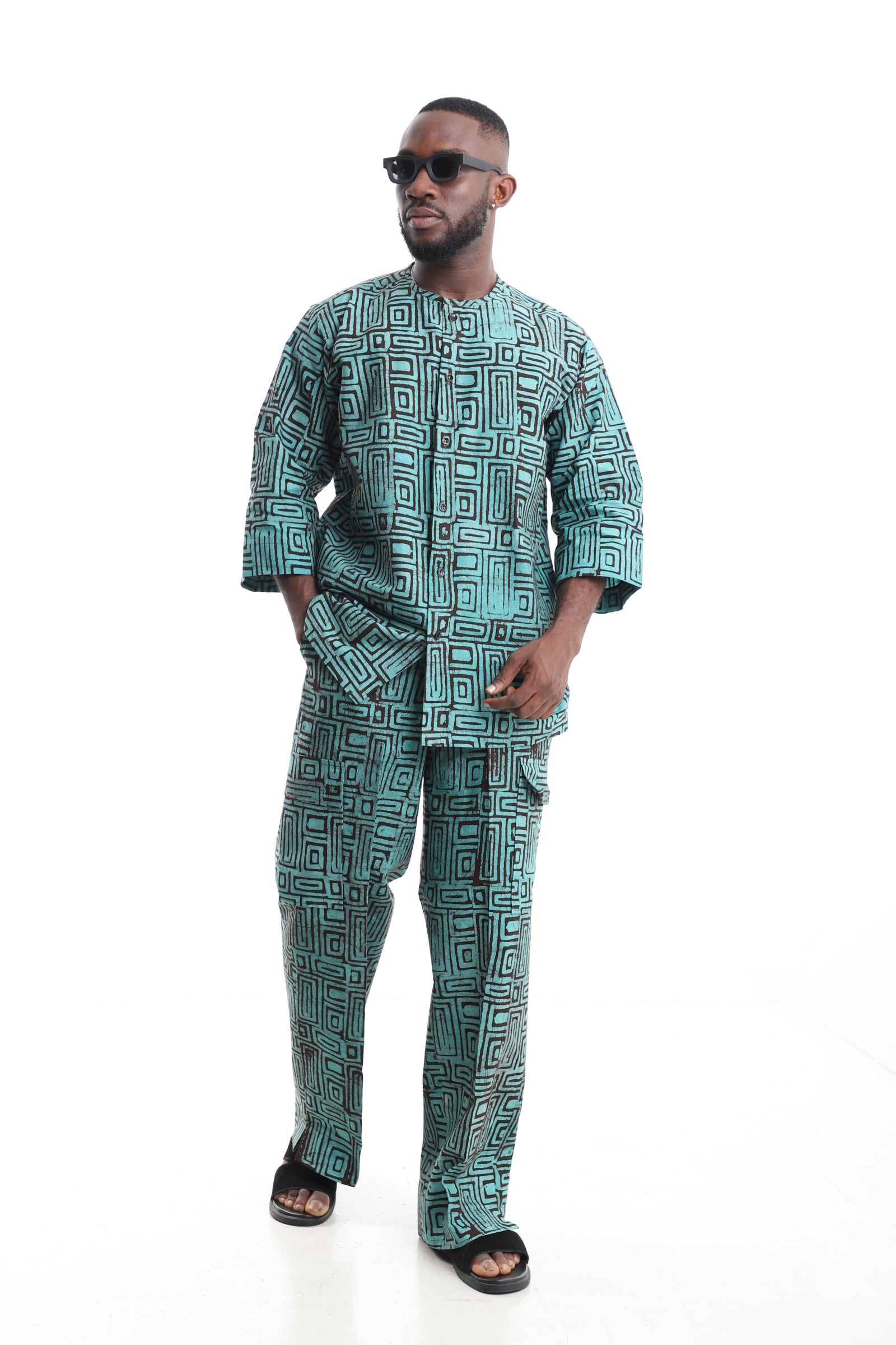 African Men’s Adire Co-ord Set