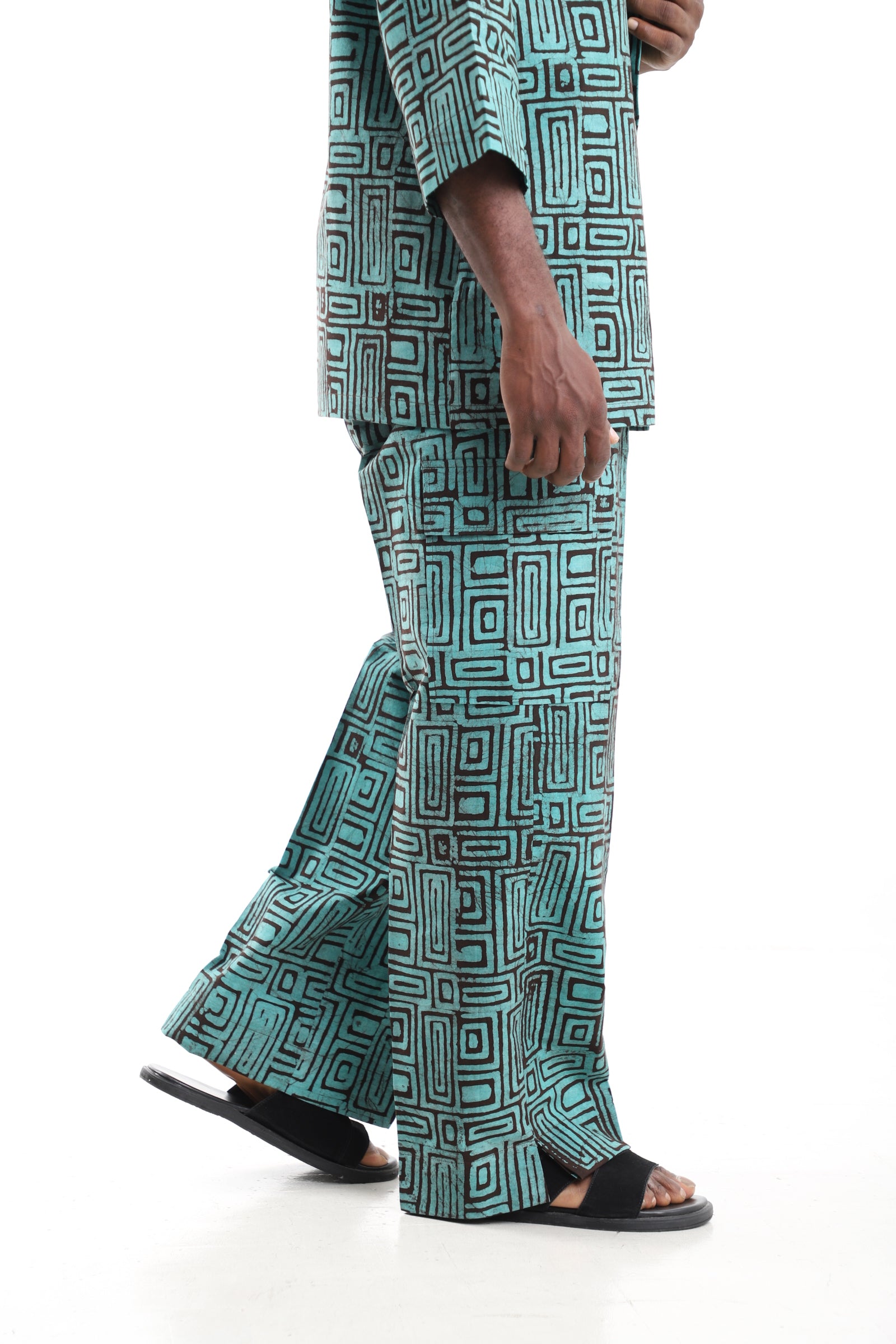 Men’s African Adire Cargo Trousers
