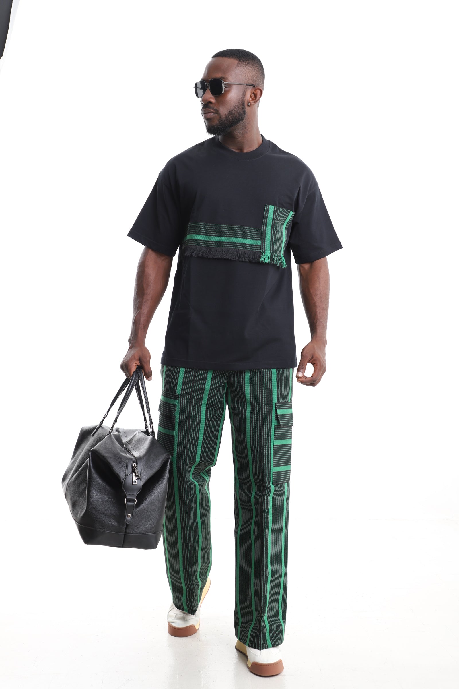Men’s African Aso-Oke Two-Piece Set