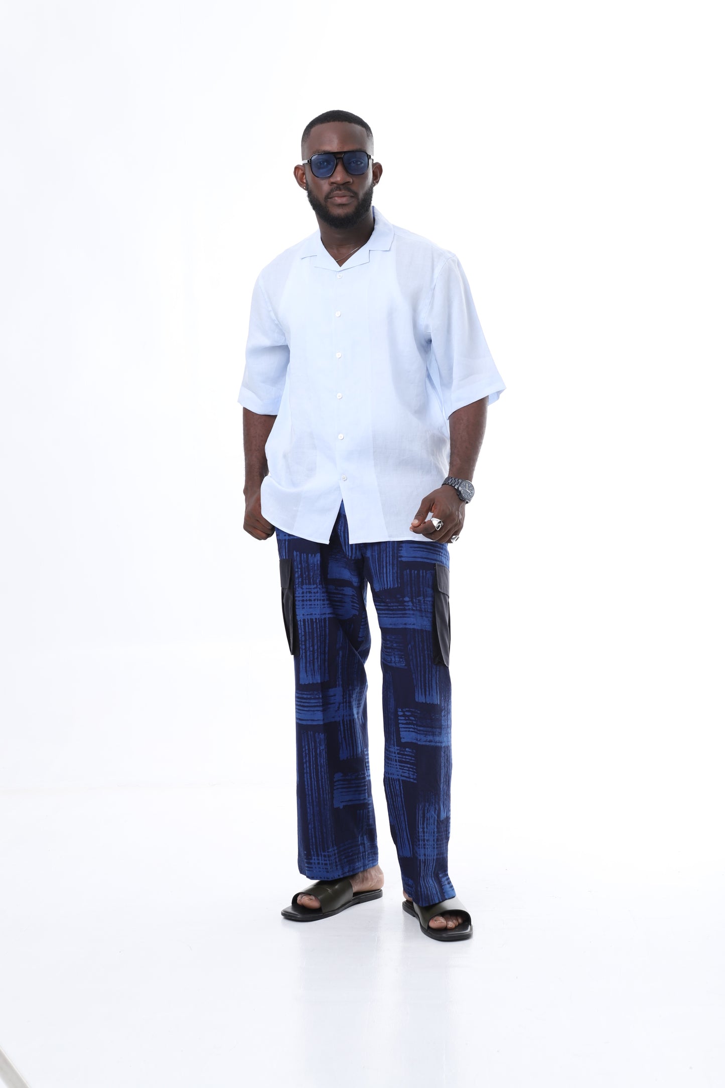 Refined Comfort – The Linen & Adire Heritage Ensemble