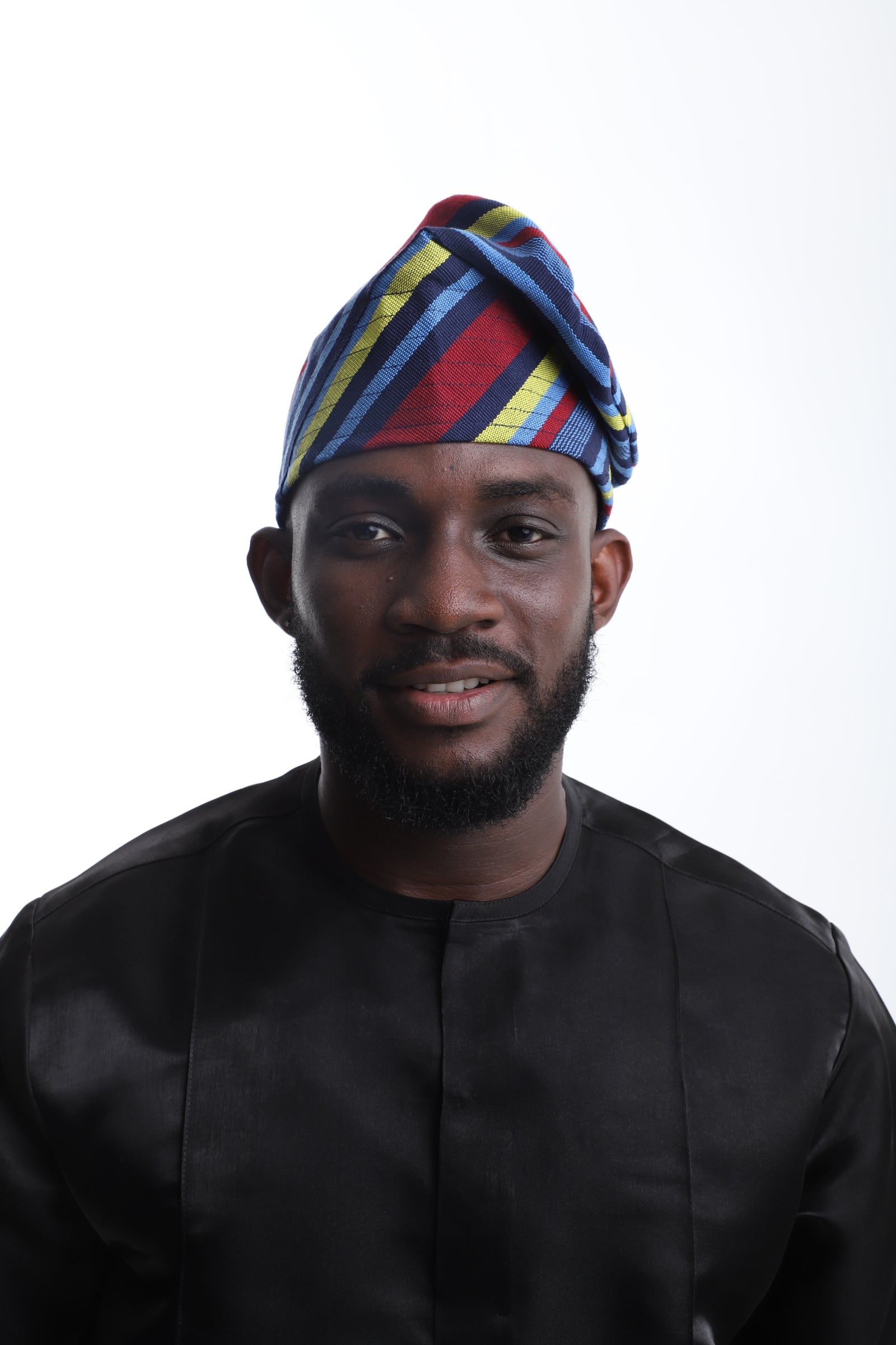 The Heritage Stripe Aso-Oke Cap – Bright. Bold