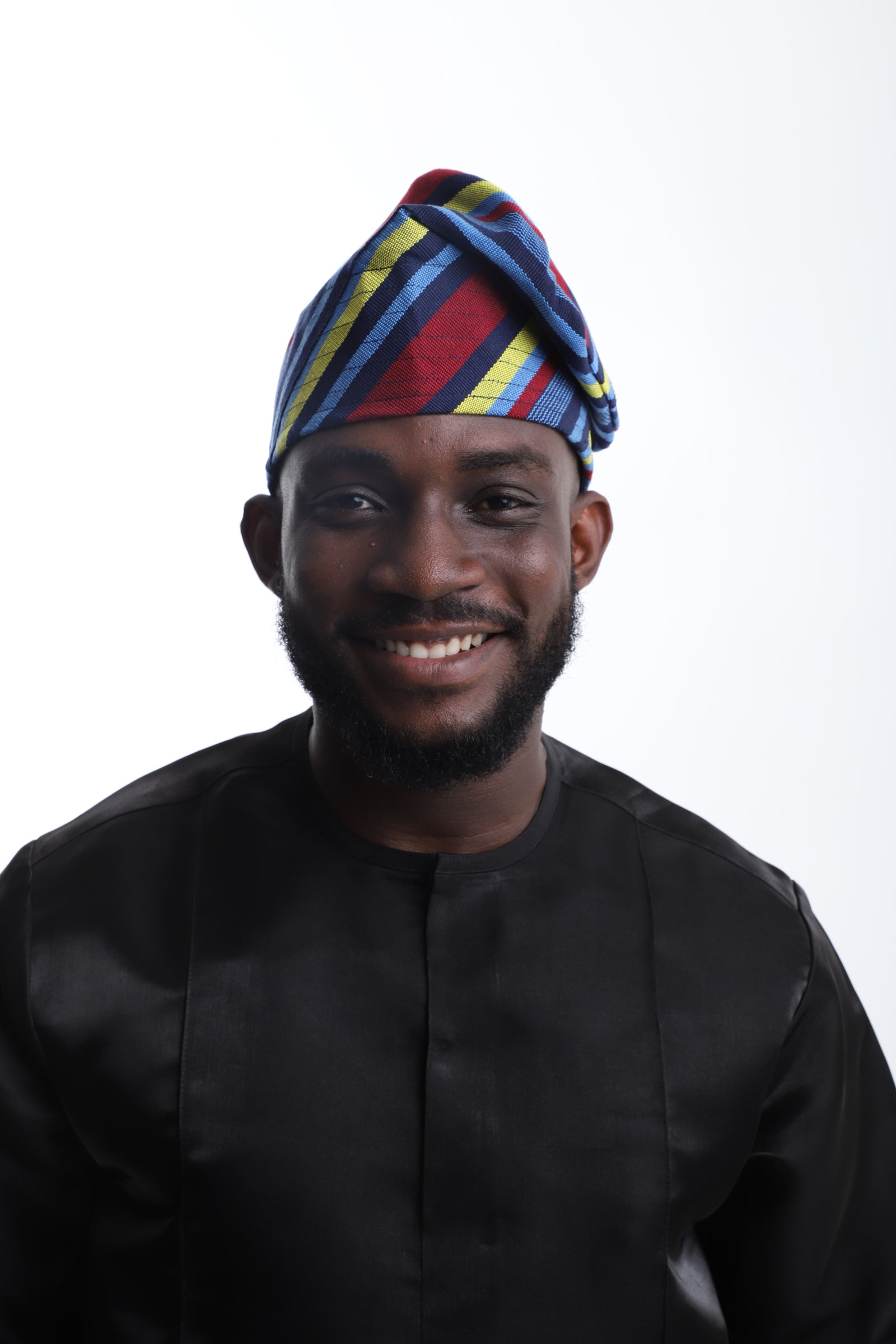The Heritage Stripe Aso-Oke Cap – Bright. Bold