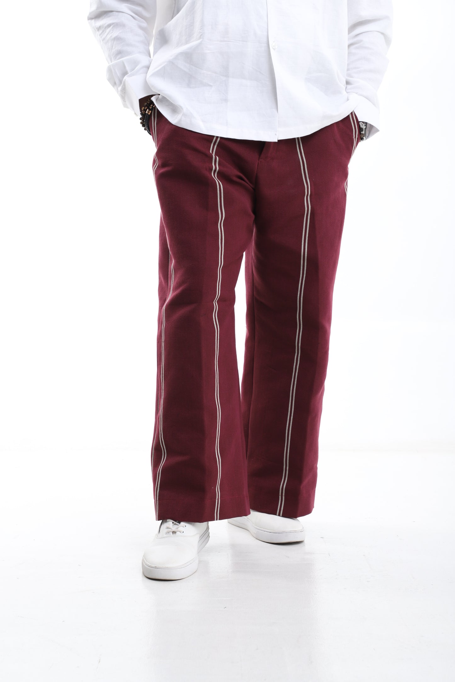 Signature Wine Aso-Oke Trouser