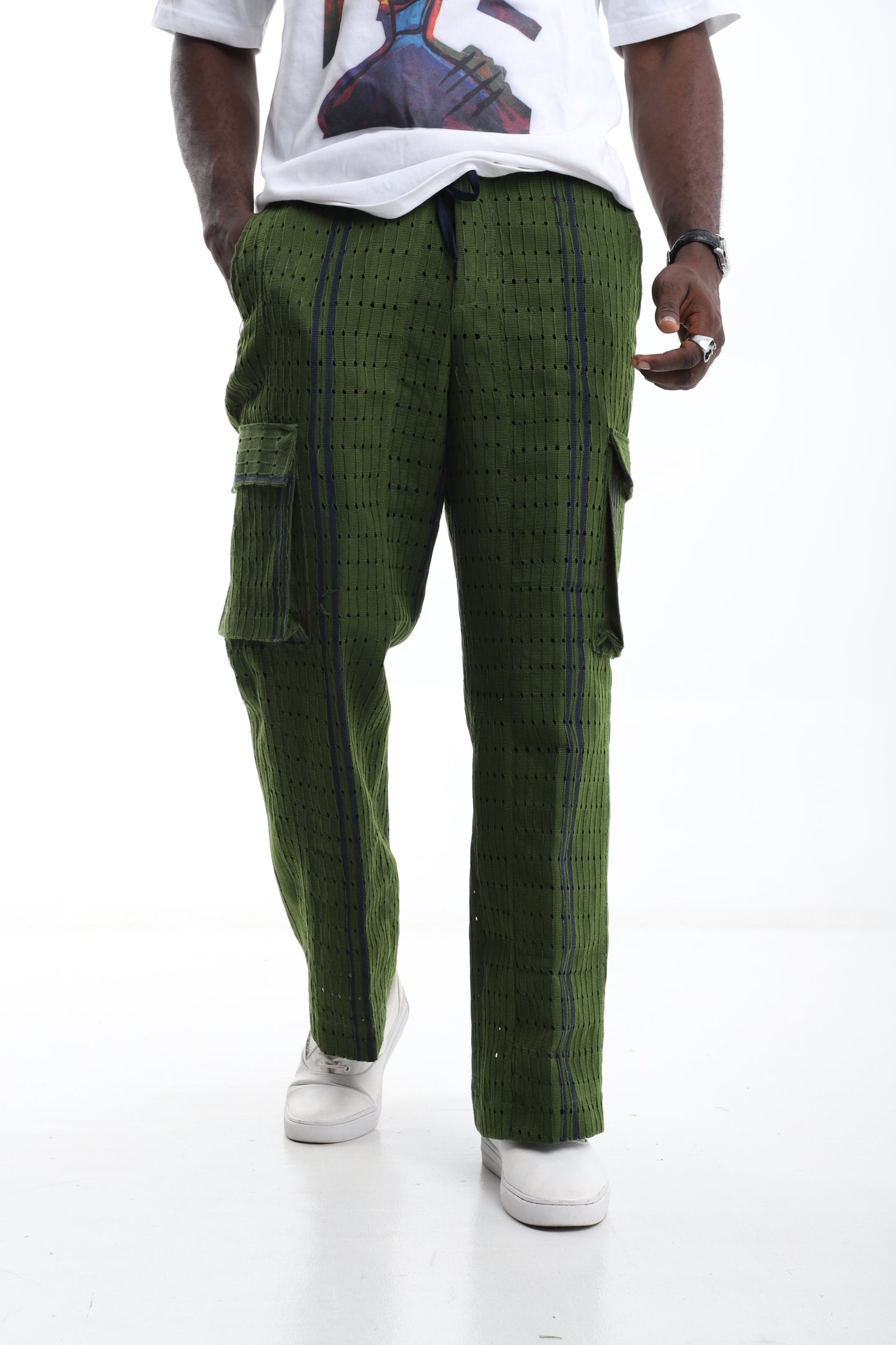 Urban Roots Aso-Oke Cargo Trouser