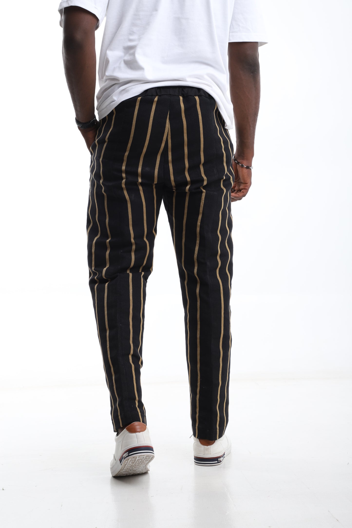 The Midnight Lines Aso-Oke Striped Trousers