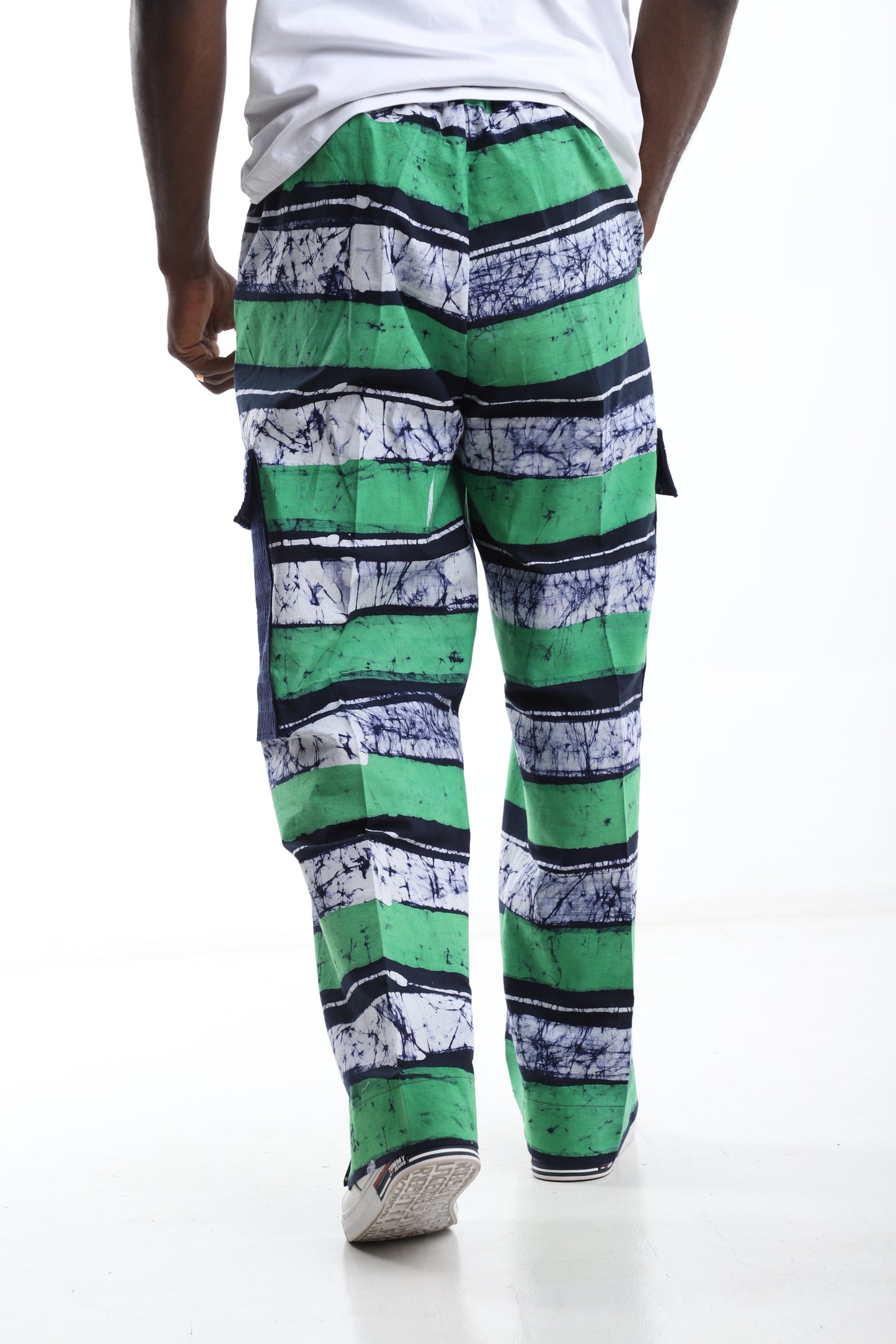 Emerald Tide Adire Cargo Pants