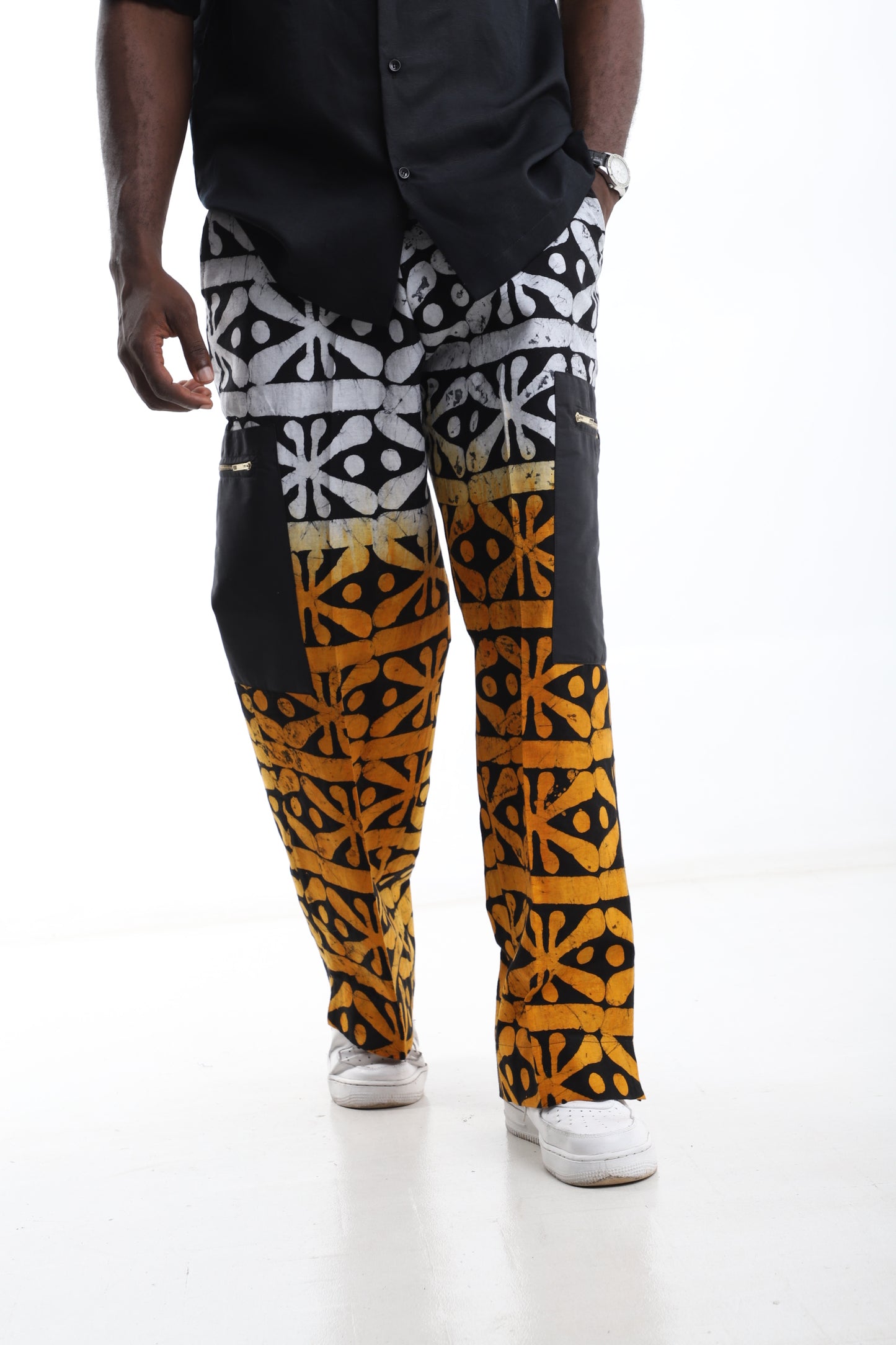 Sunset Grid Adire Trousers