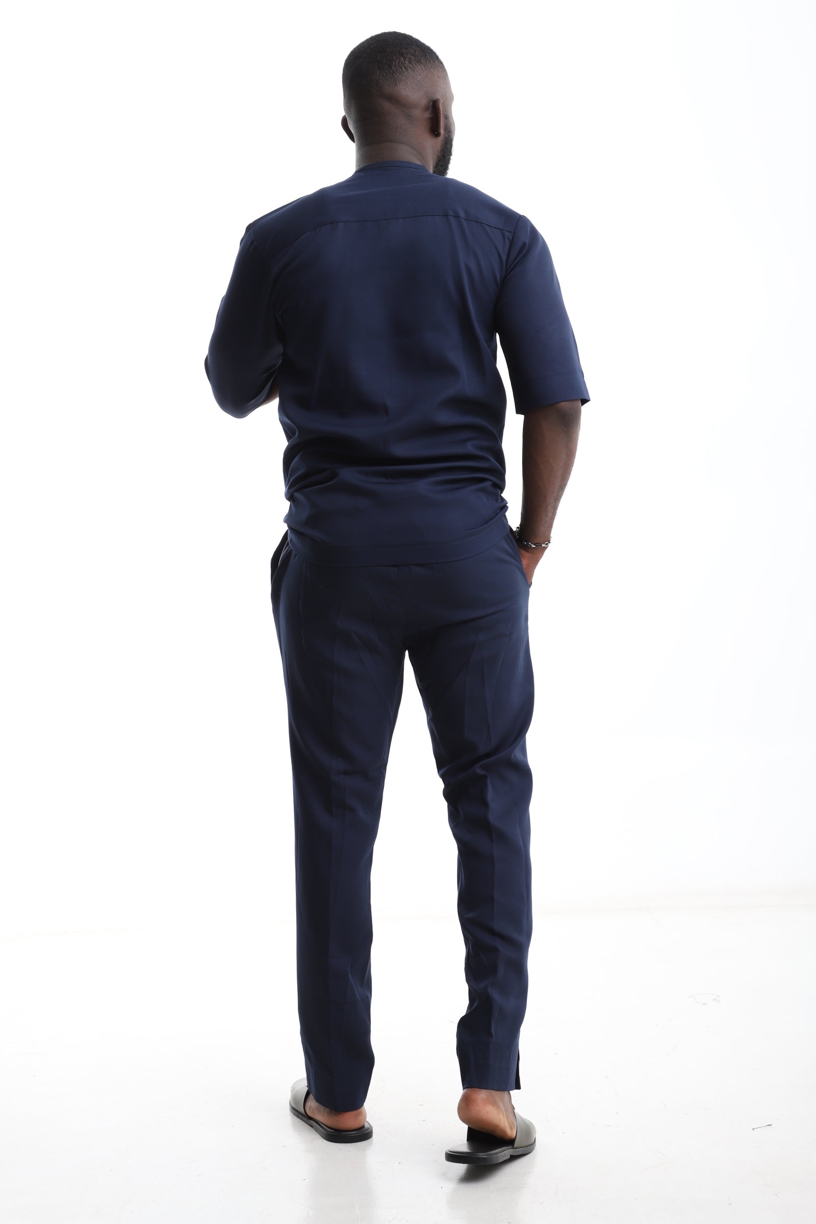 Navy Blue Ensemble – Minimalist Elegance
