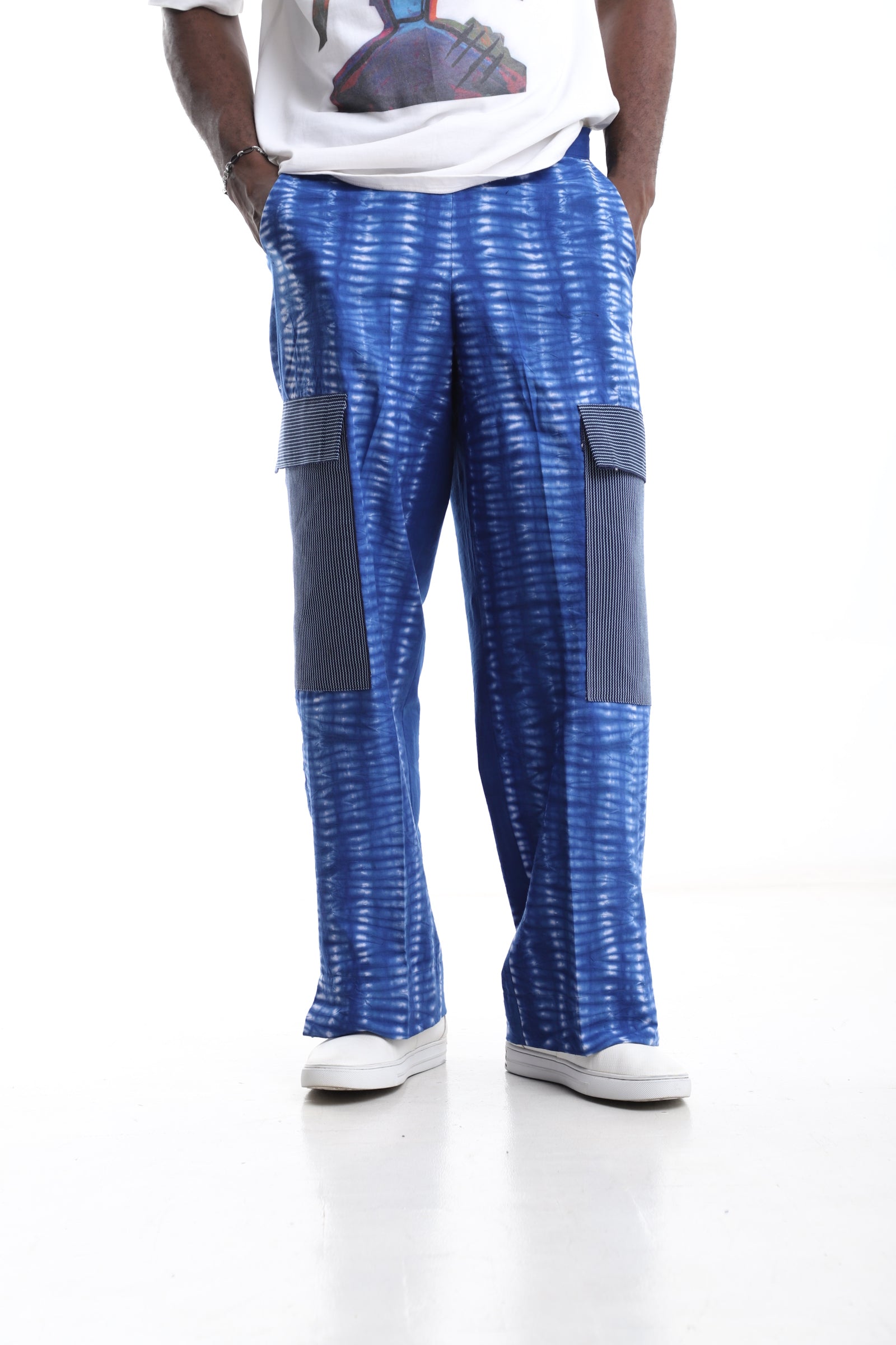 Exclusive Blue Wave Adire Trouser