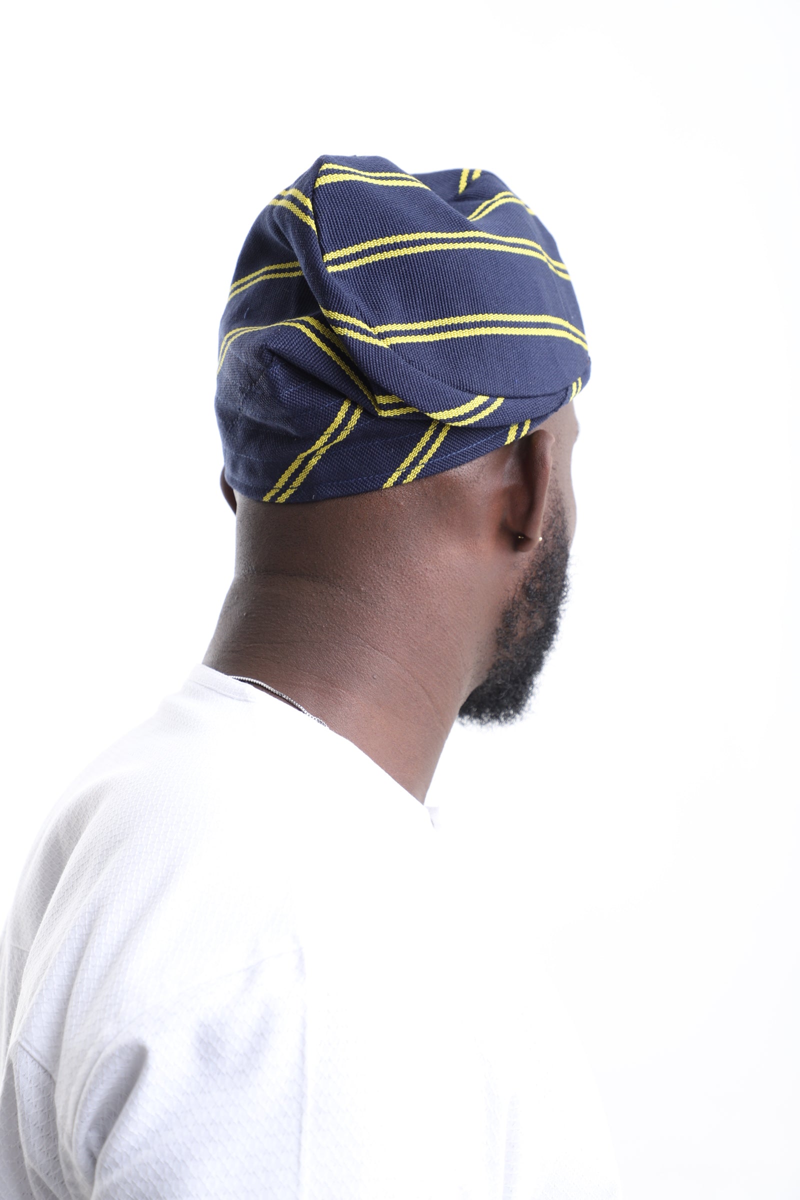 Exclusive Navy Aso-Oke Cap – Bold Heritage