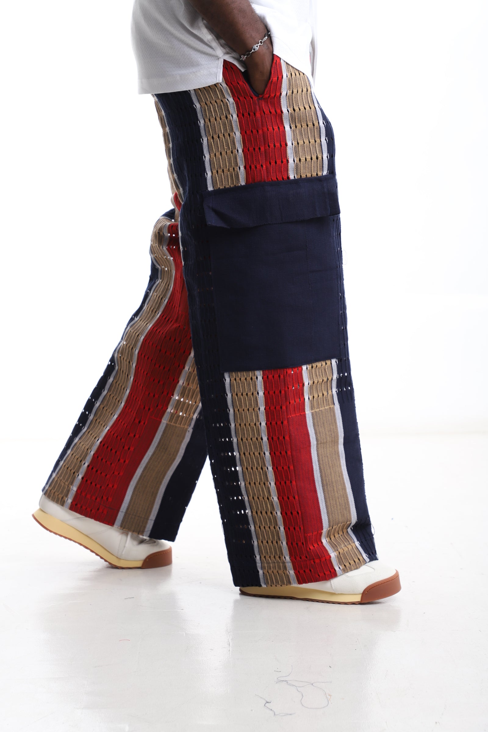 Exclusive Aso-Oke Trouser – Tradition Reimagined in Color and Craft
