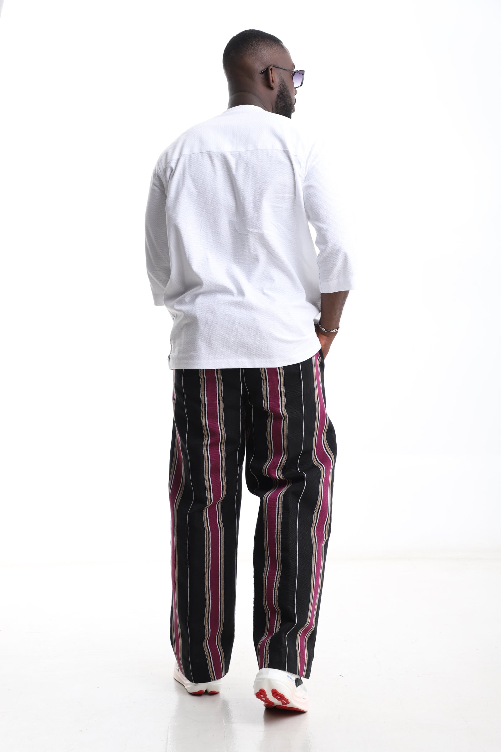 Exclusive Aso-Oke Trouser & White Shirt Set – Effortless Class, Cultural Pride