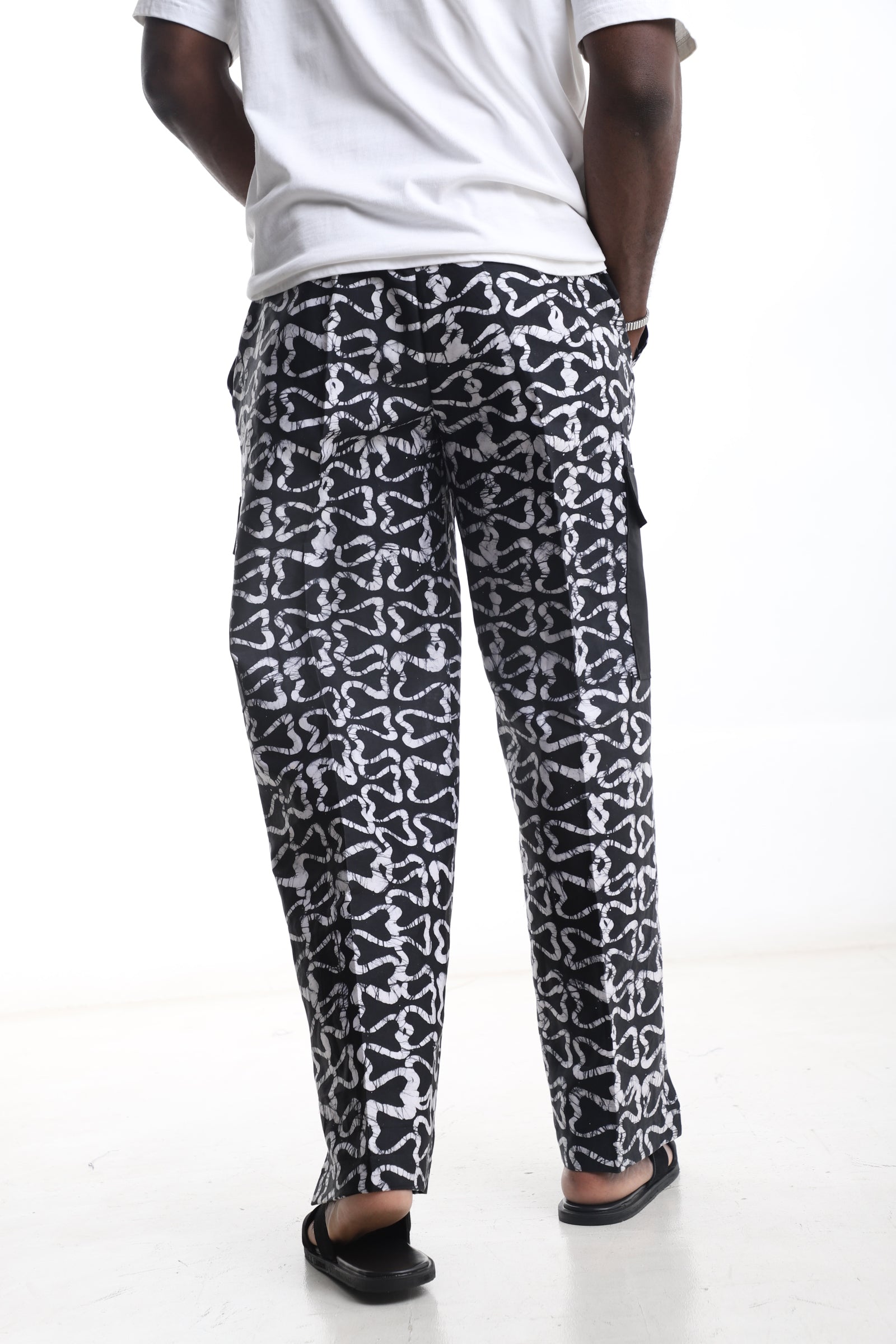 Abstract Monochrome Adire Trouser