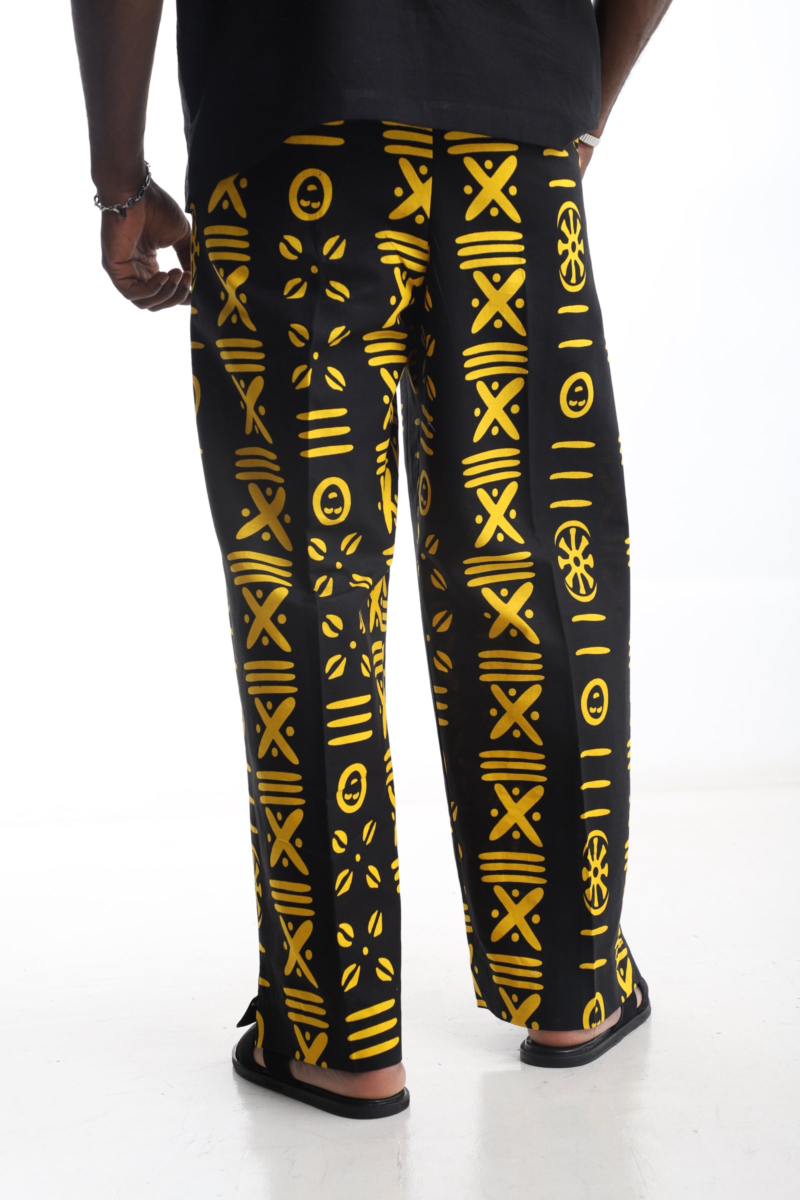 Black & Yellow Tribal Pants – Bold Prints, Effortless Confidence