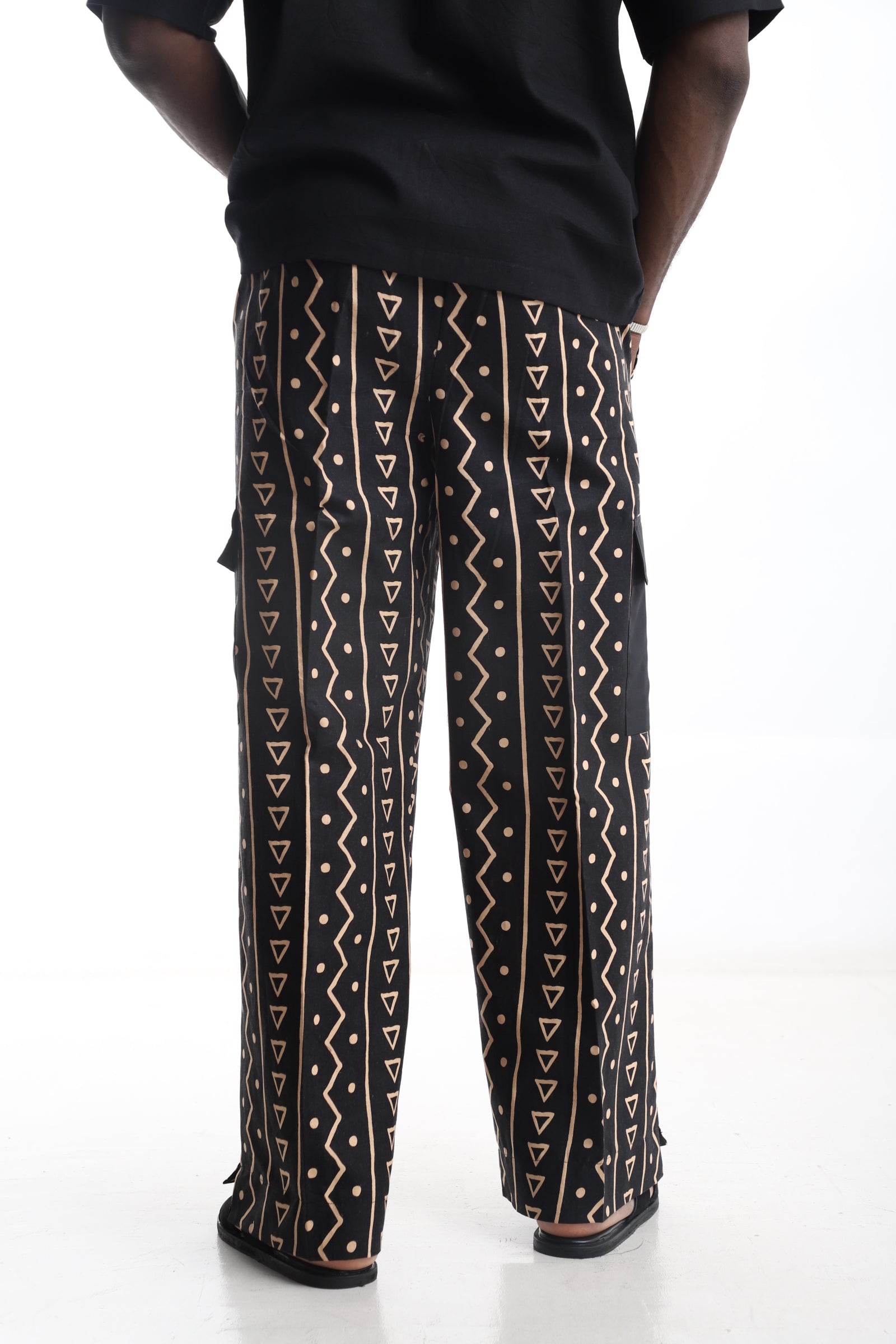 Black & Gold Tribal Pants – Modern Heritage, Effortless Boldness