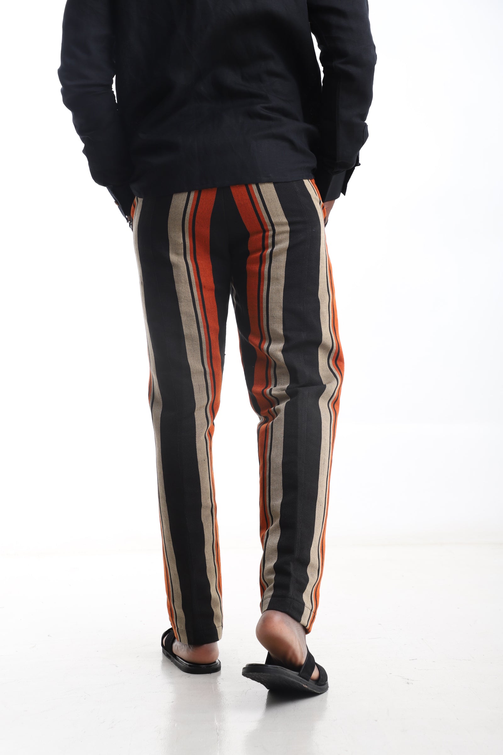 Bold Striped Aso-Oke Trouser – Tradition Meets Modern Edge