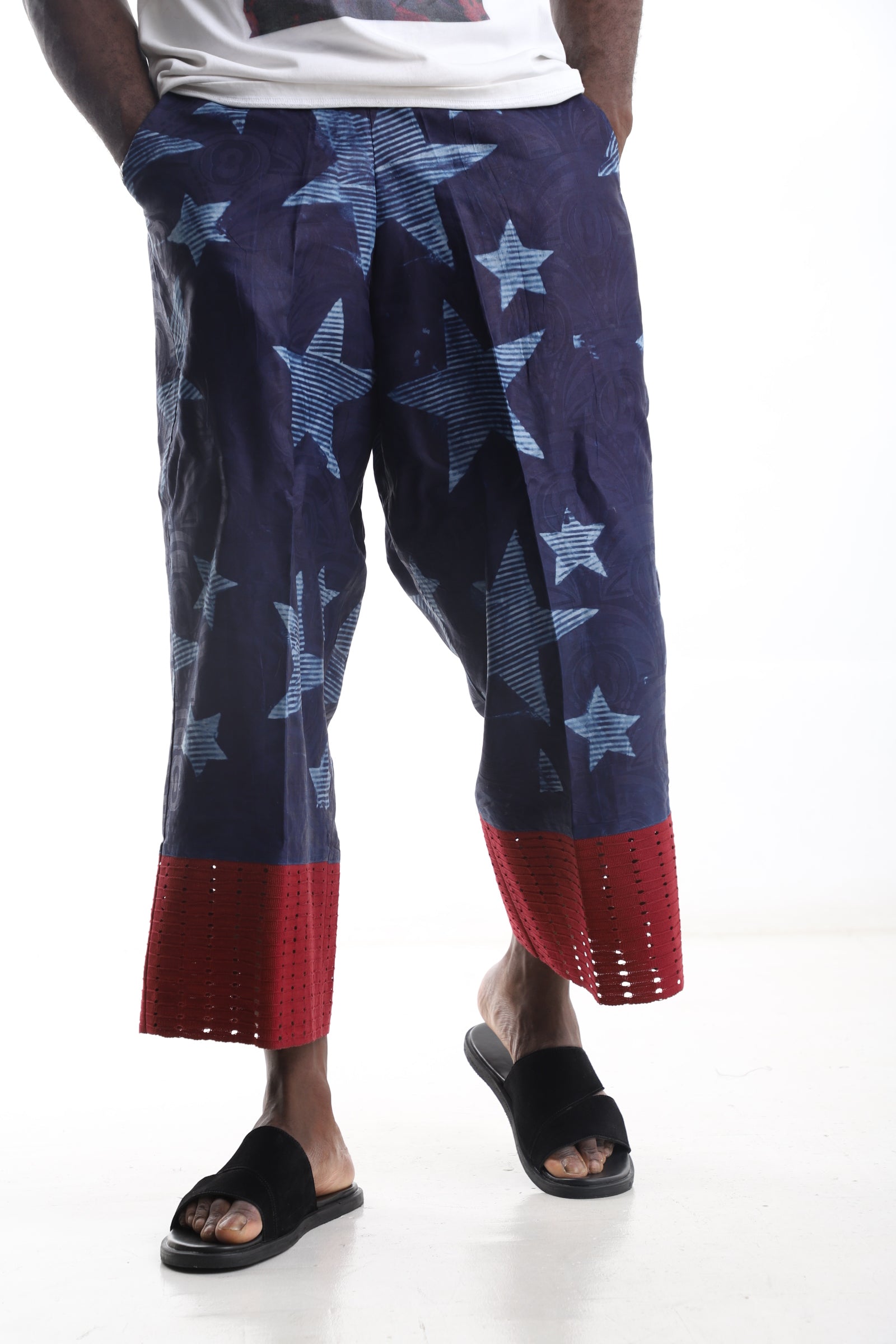 Adire Star Print Trouser – Bold, Artistic & Culturally Timeless