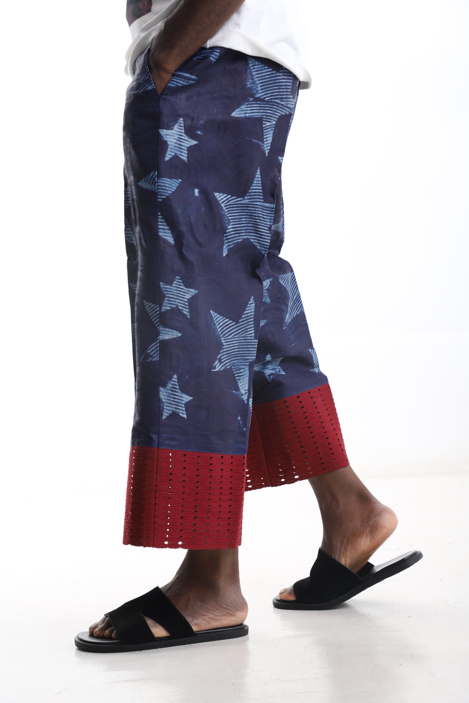 Adire Star Print Trouser – Bold, Artistic & Culturally Timeless