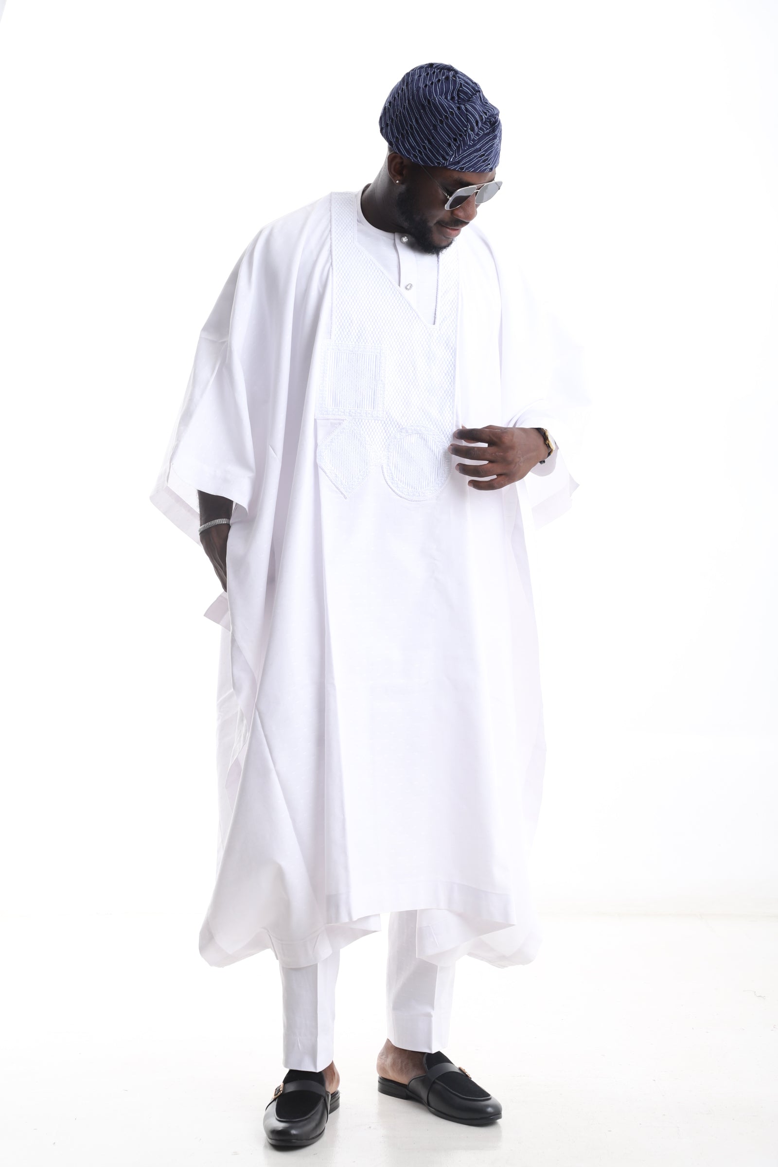 Premium White Agbada Set,