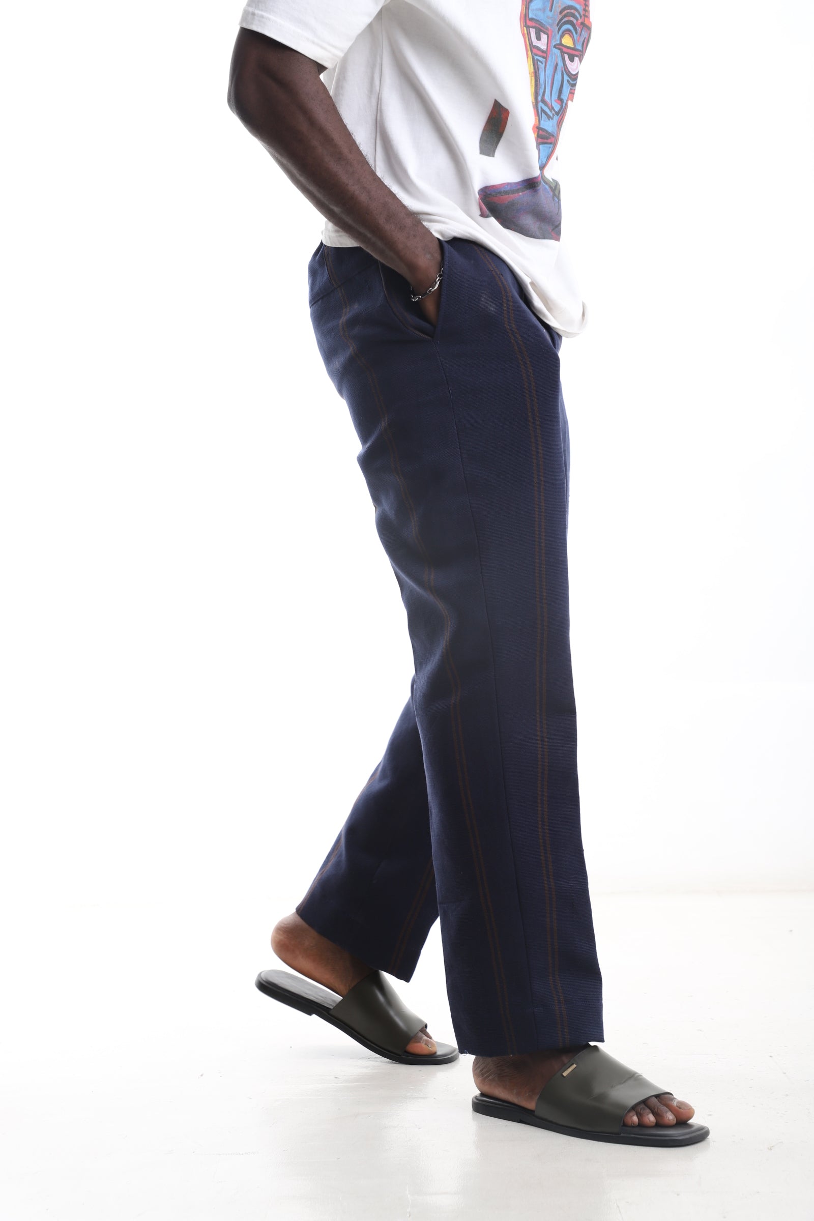 Deep Blue Aso-Oke Pants