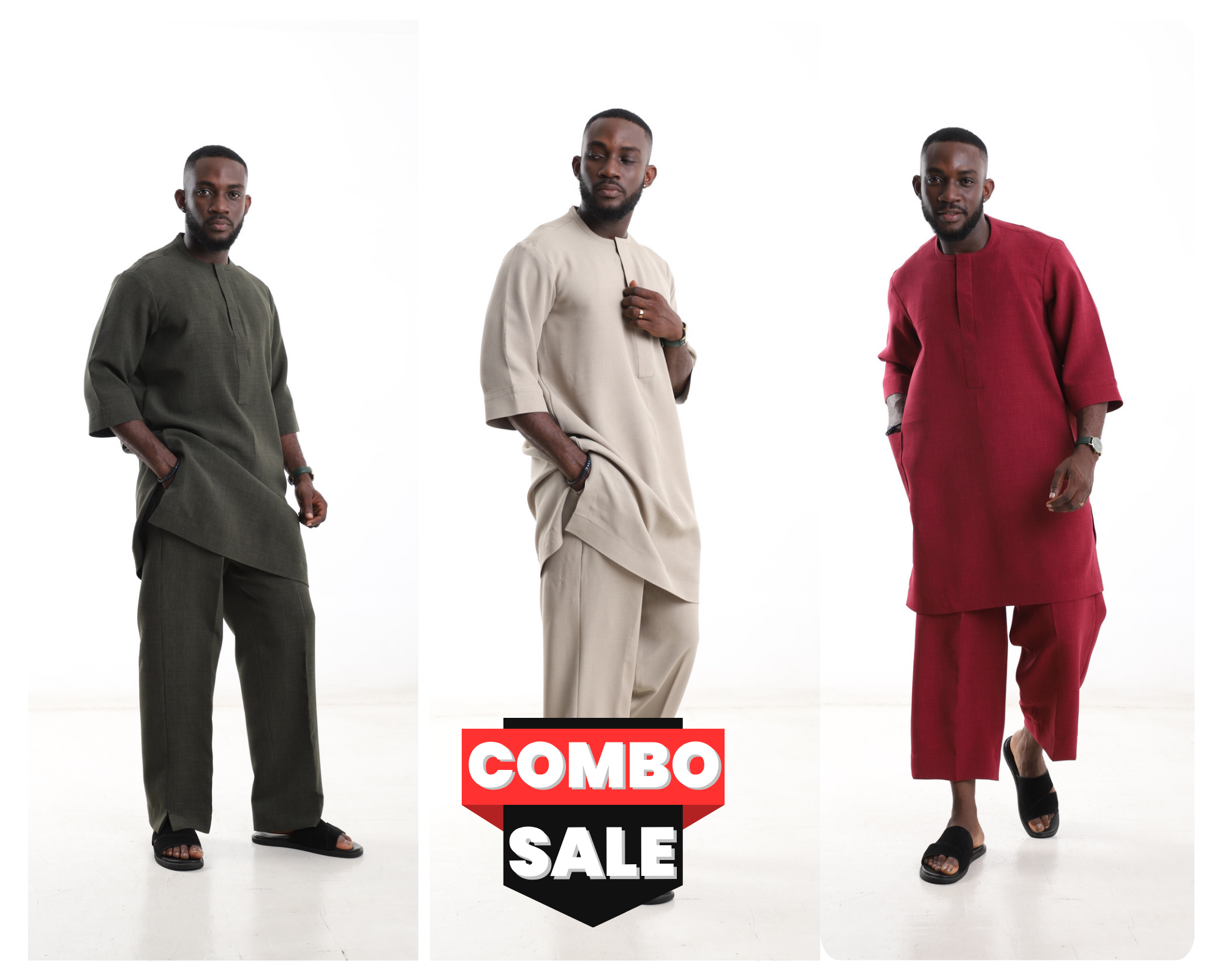 Men’s Contemporary Native Outfit Combo (3-Pack) – Premium Senator Sets