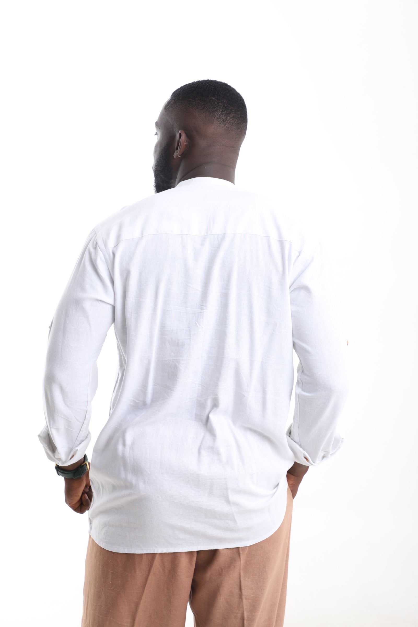 White Linen Shirt for Men
