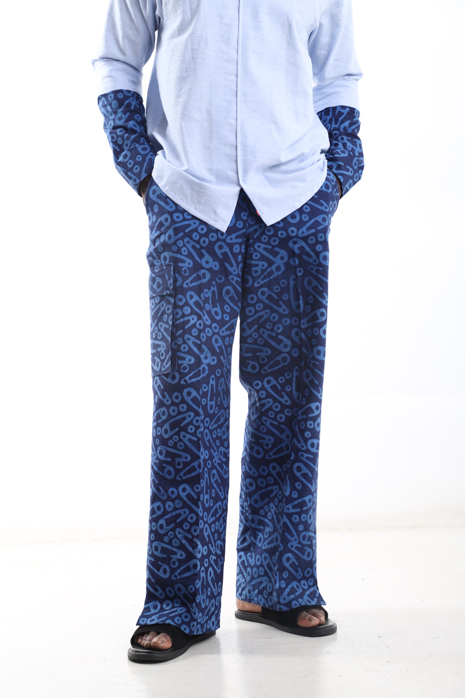 Indigo Script Adire Trousers