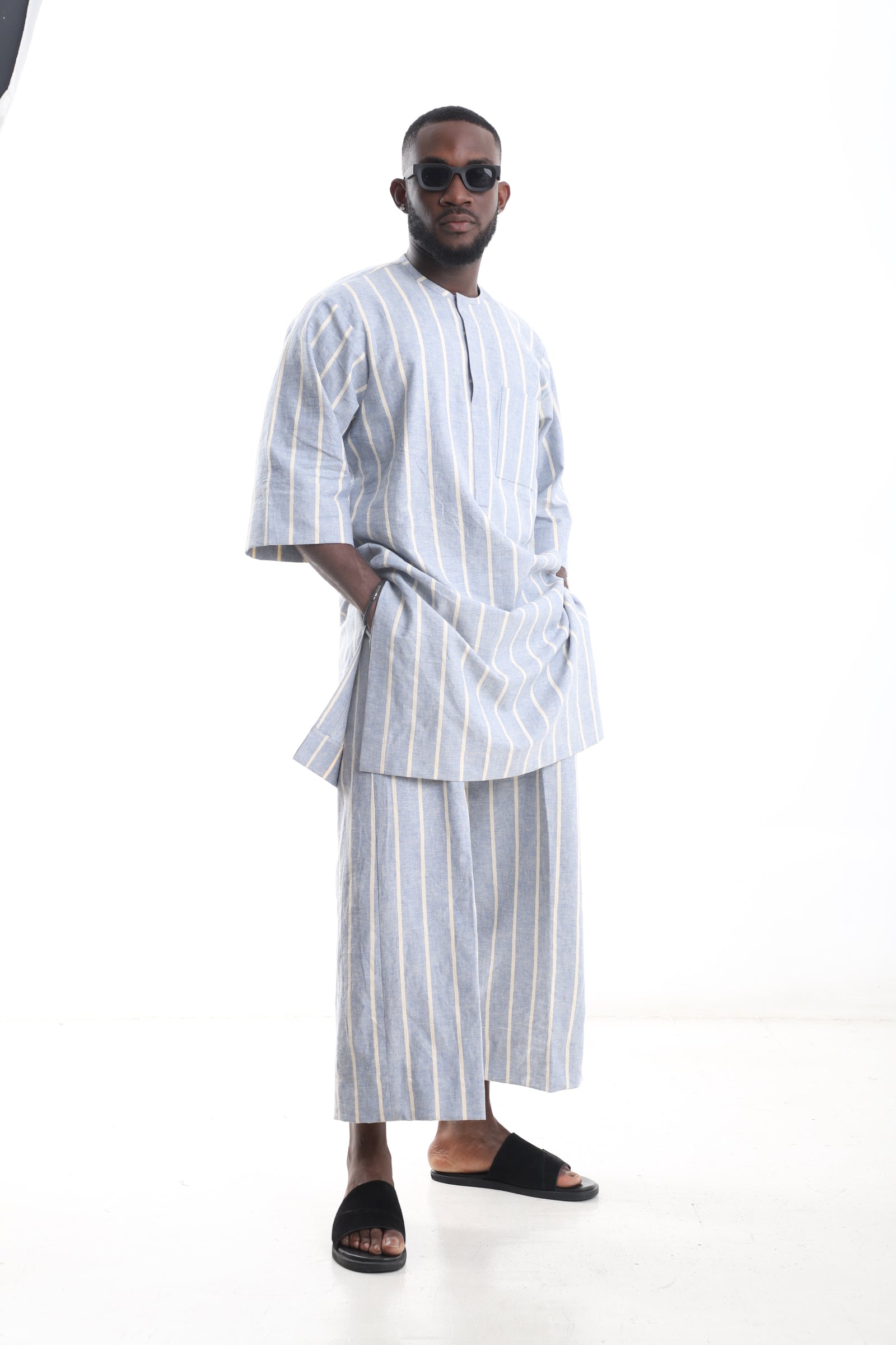 Linen Stripe Ensemble Set