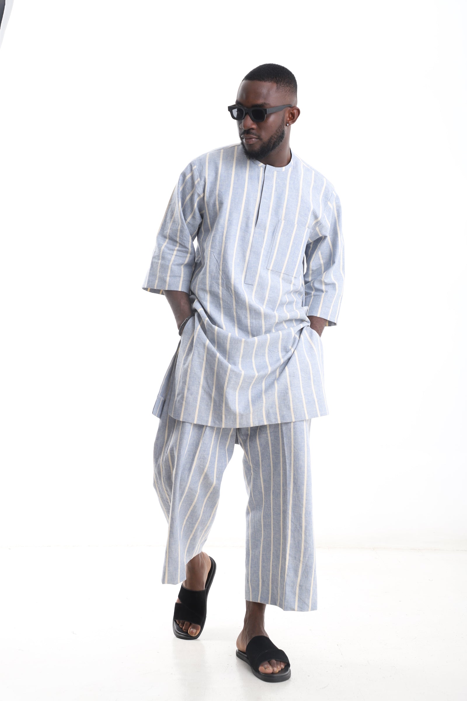 Linen Stripe Ensemble Set