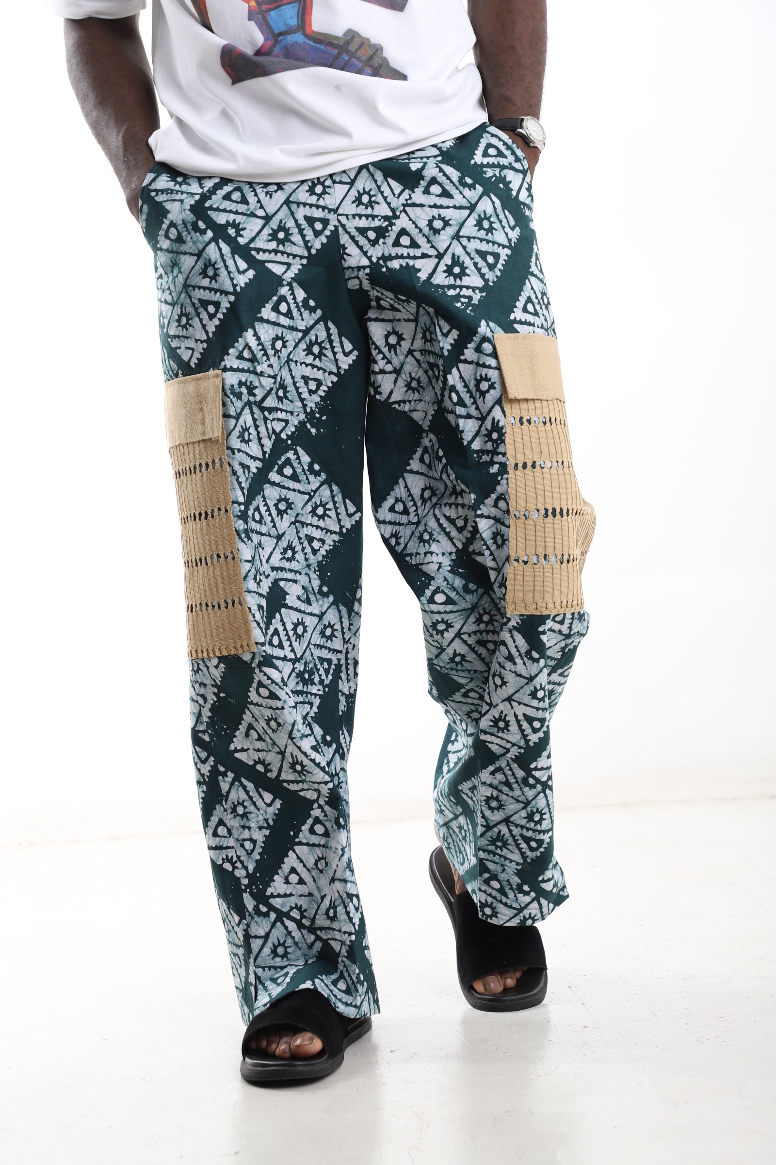 Adire Cargo Pants – Modern African Print Statement Trousers