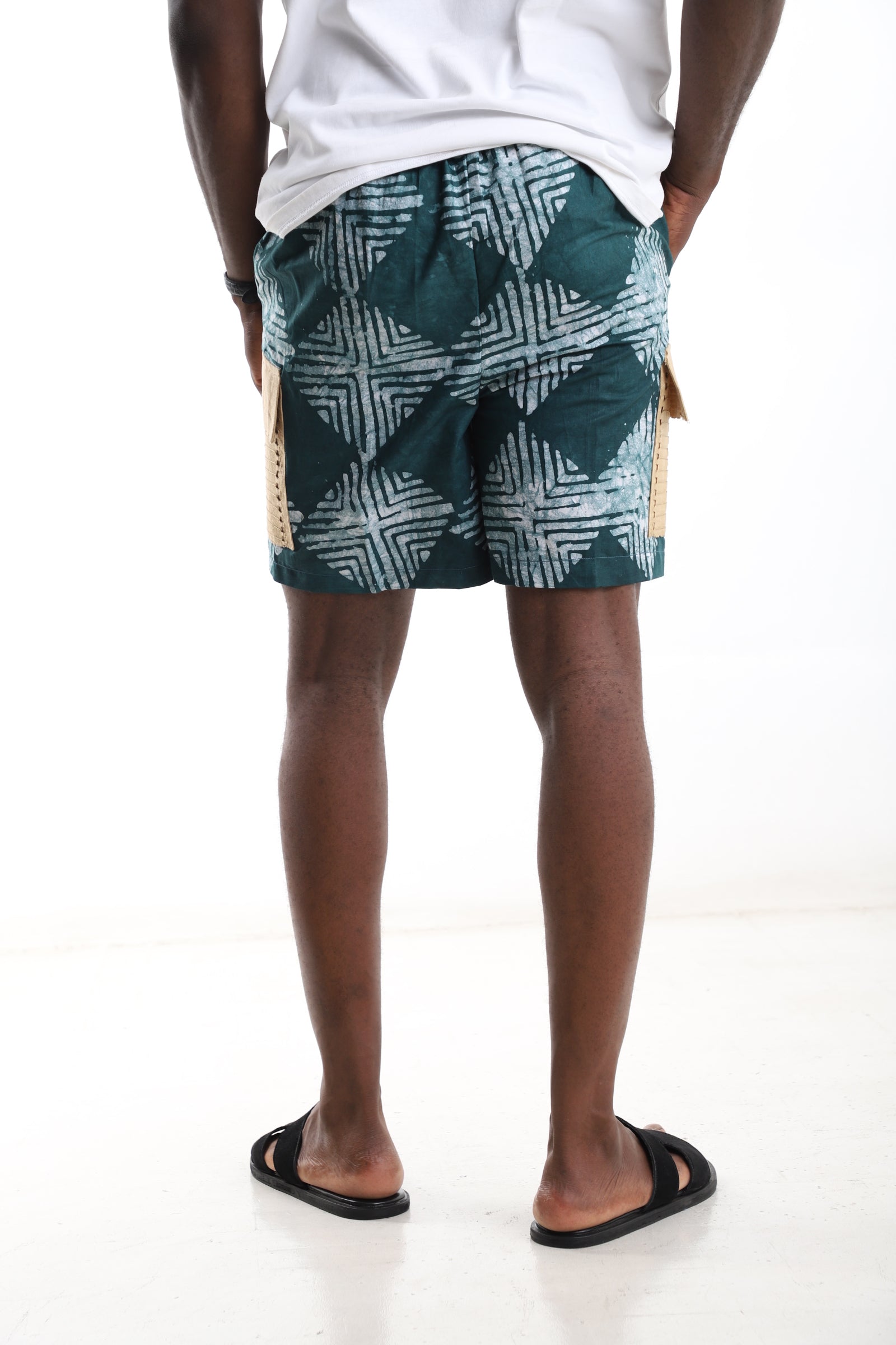 Adire Cargo Shorts – Contemporary African Print Men’s Shorts