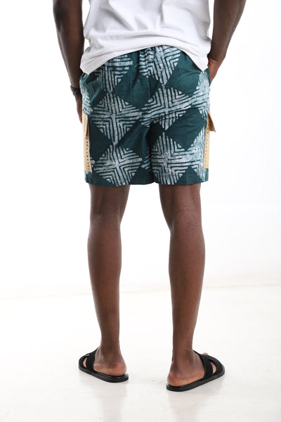 Adire Cargo Shorts – Contemporary African Print Men’s Shorts