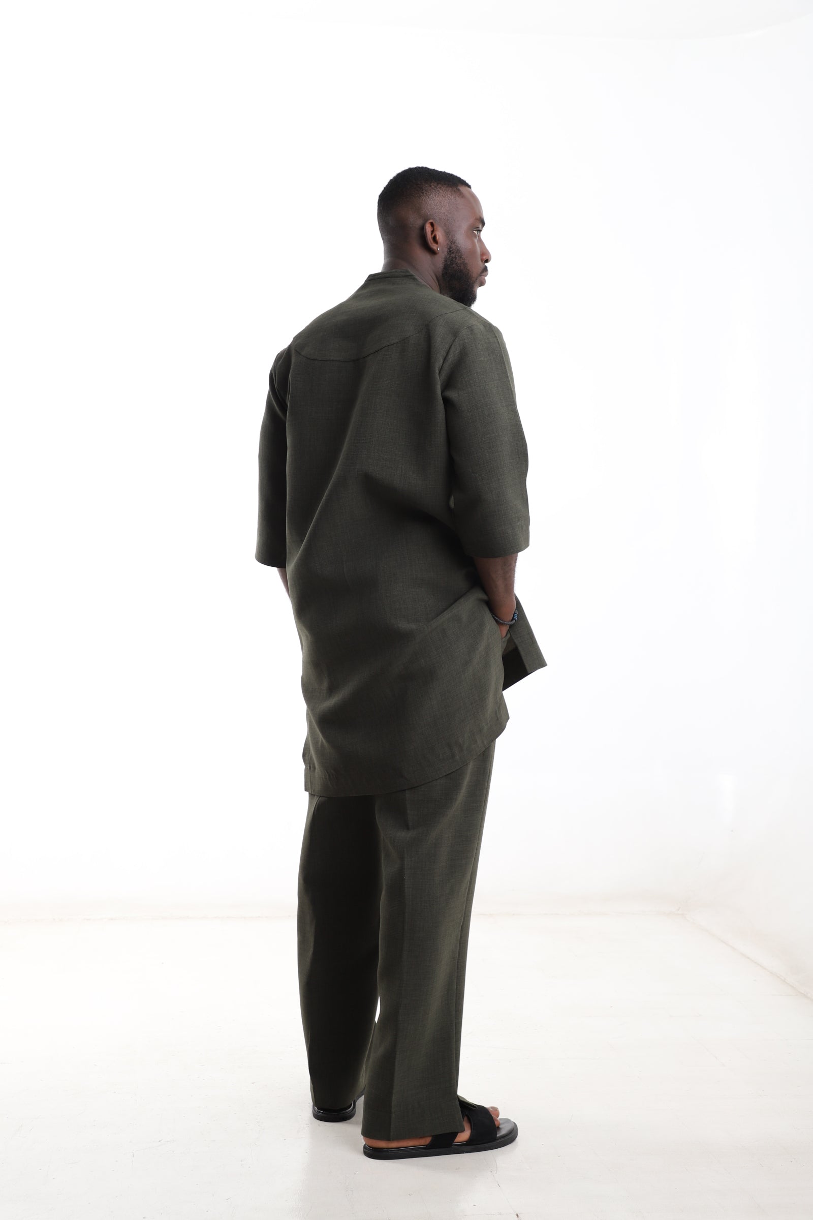 Olive Green Senator Wear for Men – Modern Nigerian Traditional Outfit