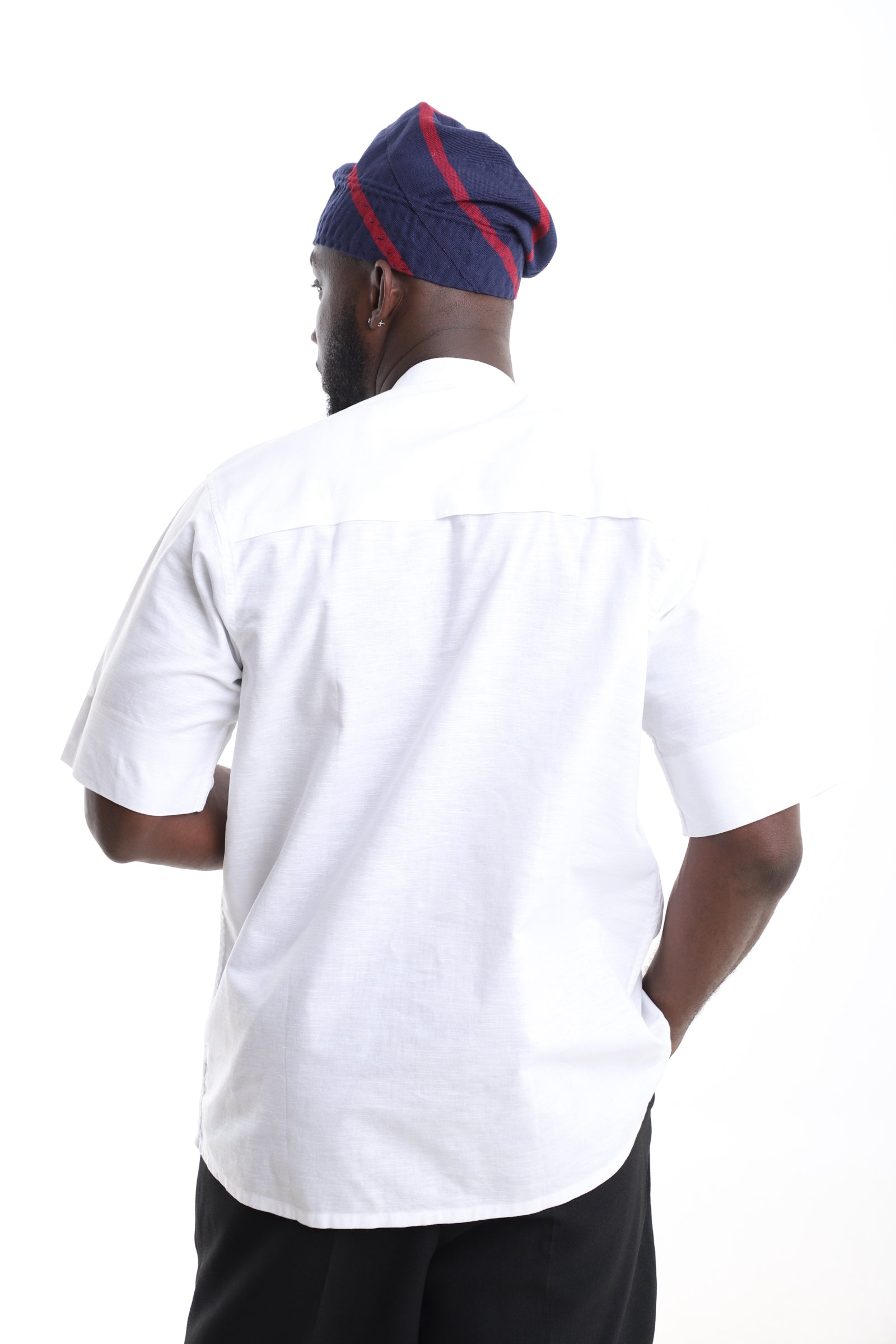 Classic White Linen Shirt for Men – Minimalist African-Inspired Style