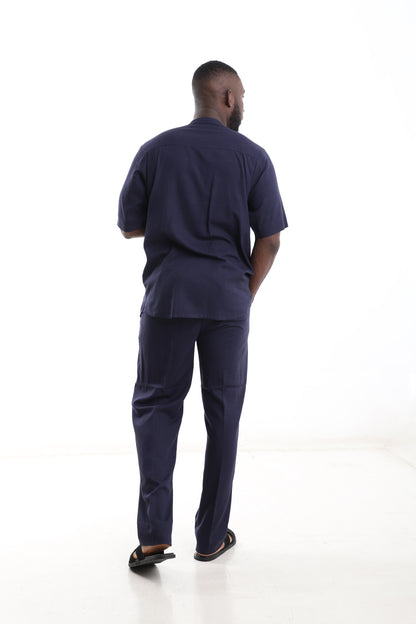 Apex Navy Linen Set