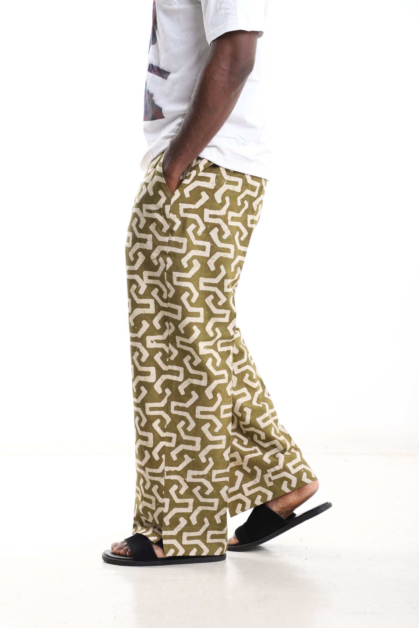Heritage Wide-Leg Adire Trousers.
